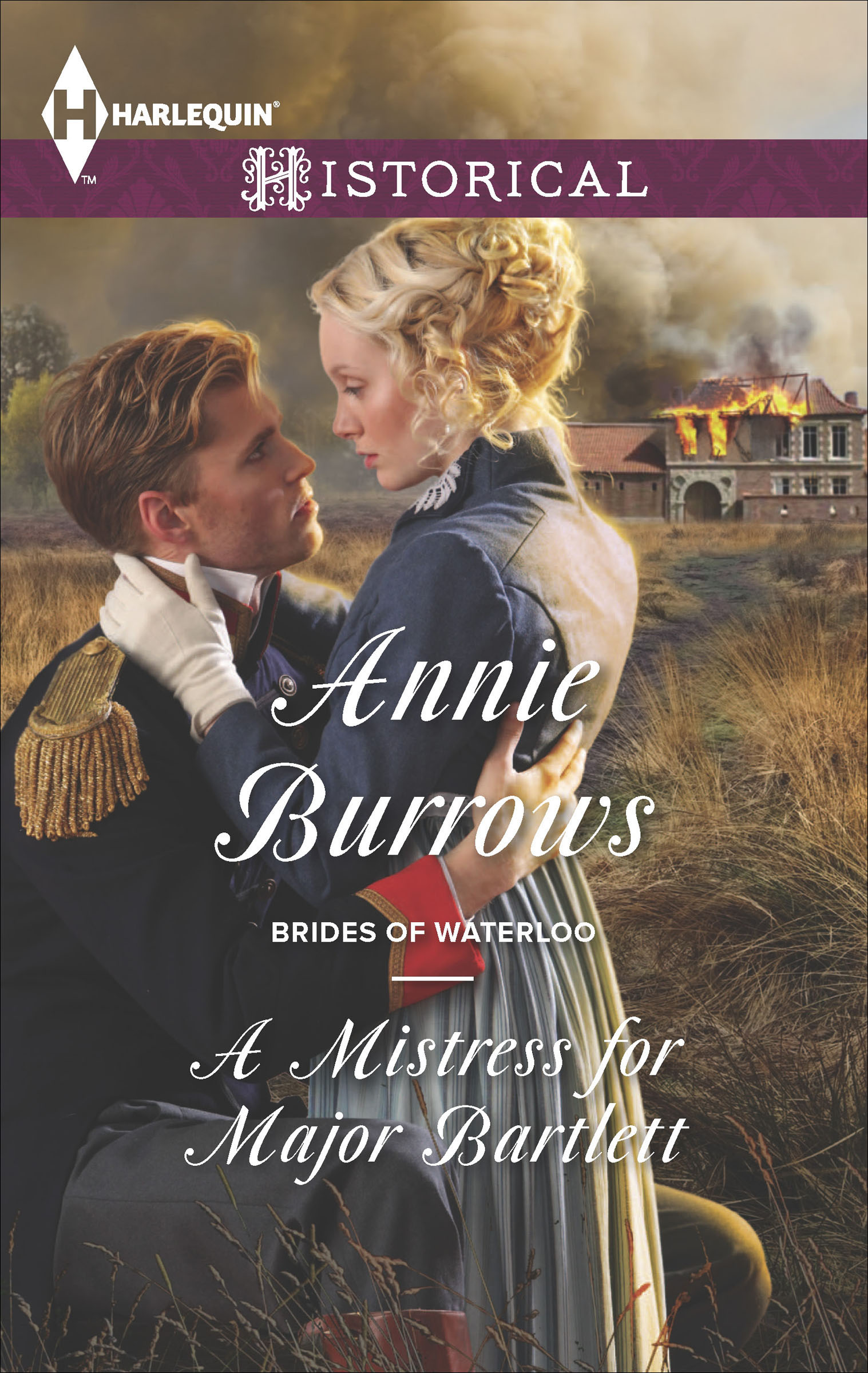 This image is the cover for the book Mistress for Major Bartlett, Brides of Waterloo