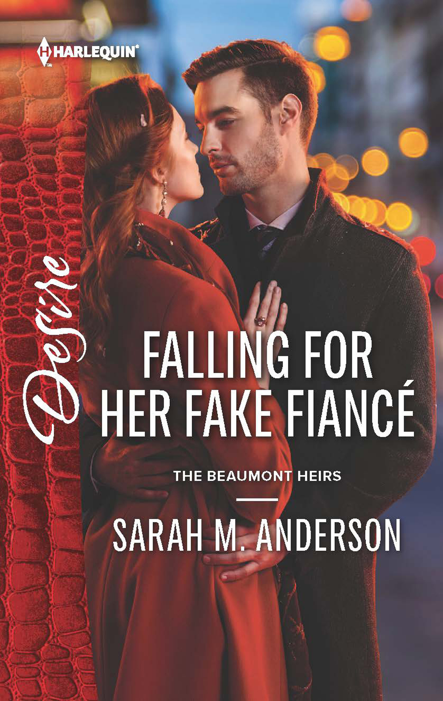 This image is the cover for the book Falling for Her Fake Fiancé, The Beaumont Heirs