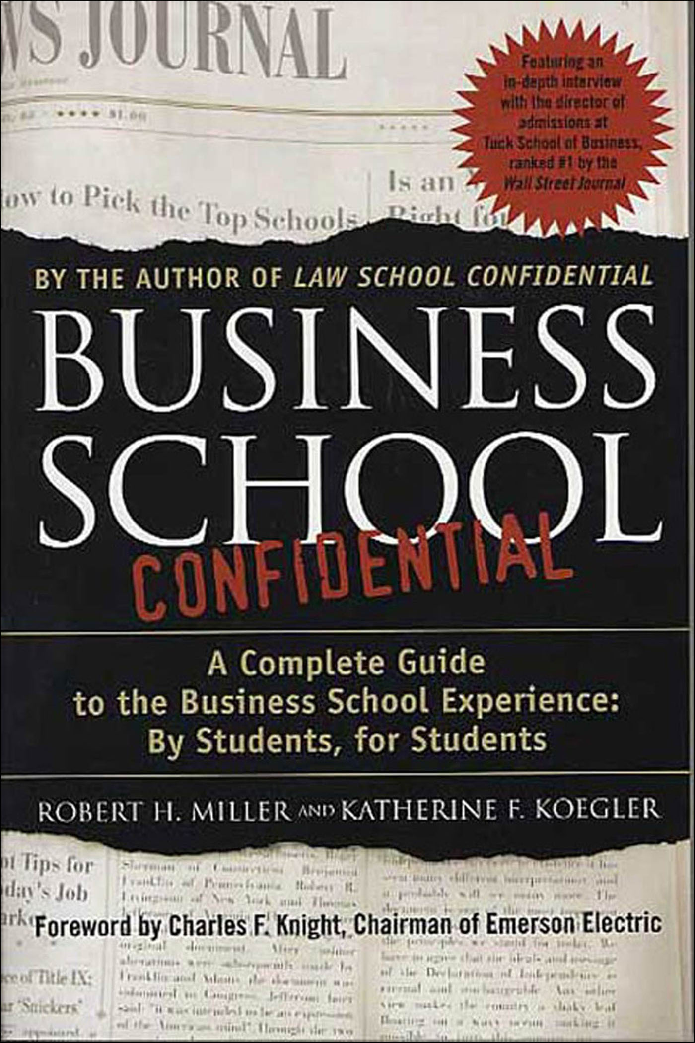 This image is the cover for the book Business School Confidential
