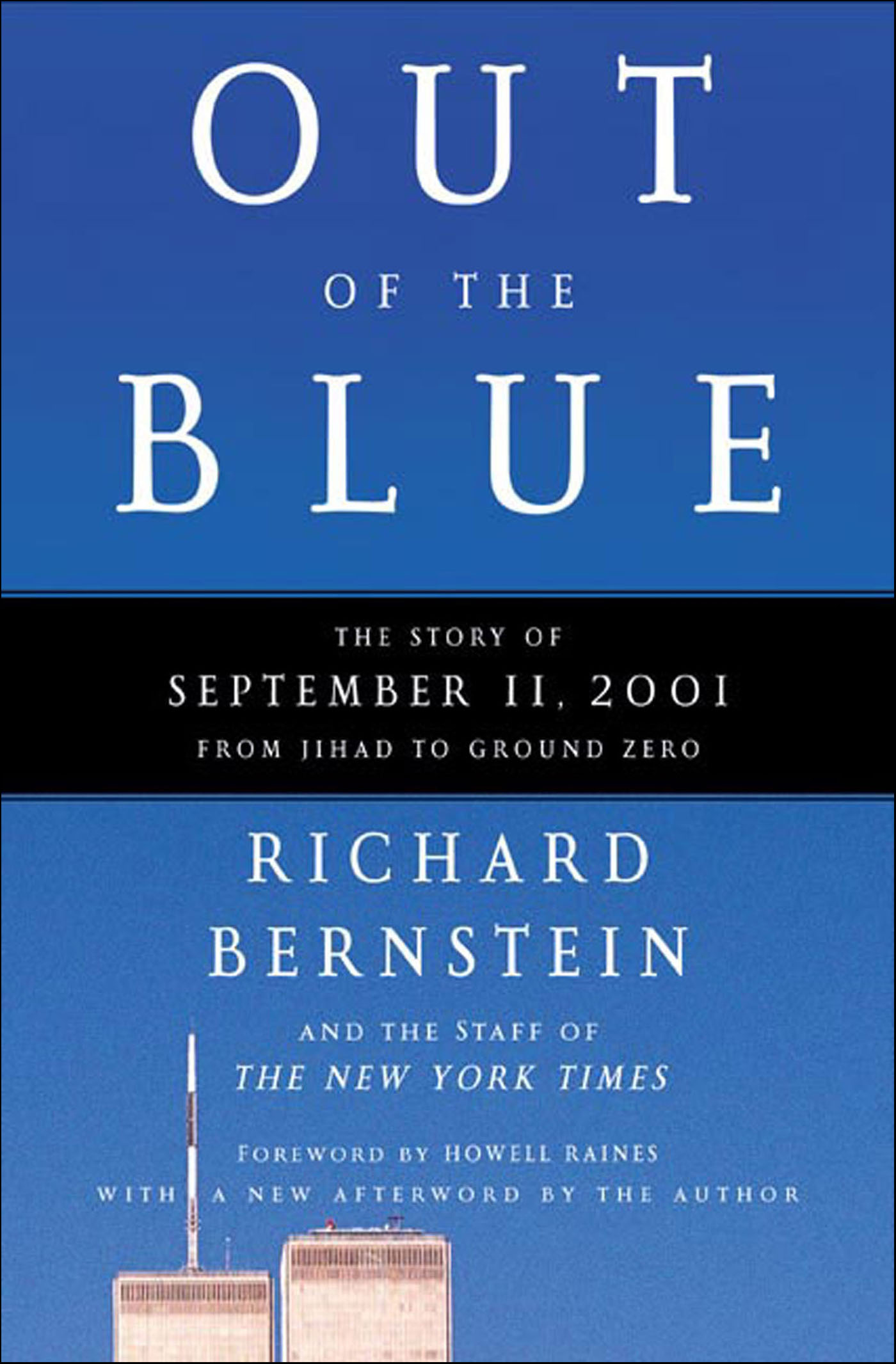 This image is the cover for the book Out of the Blue