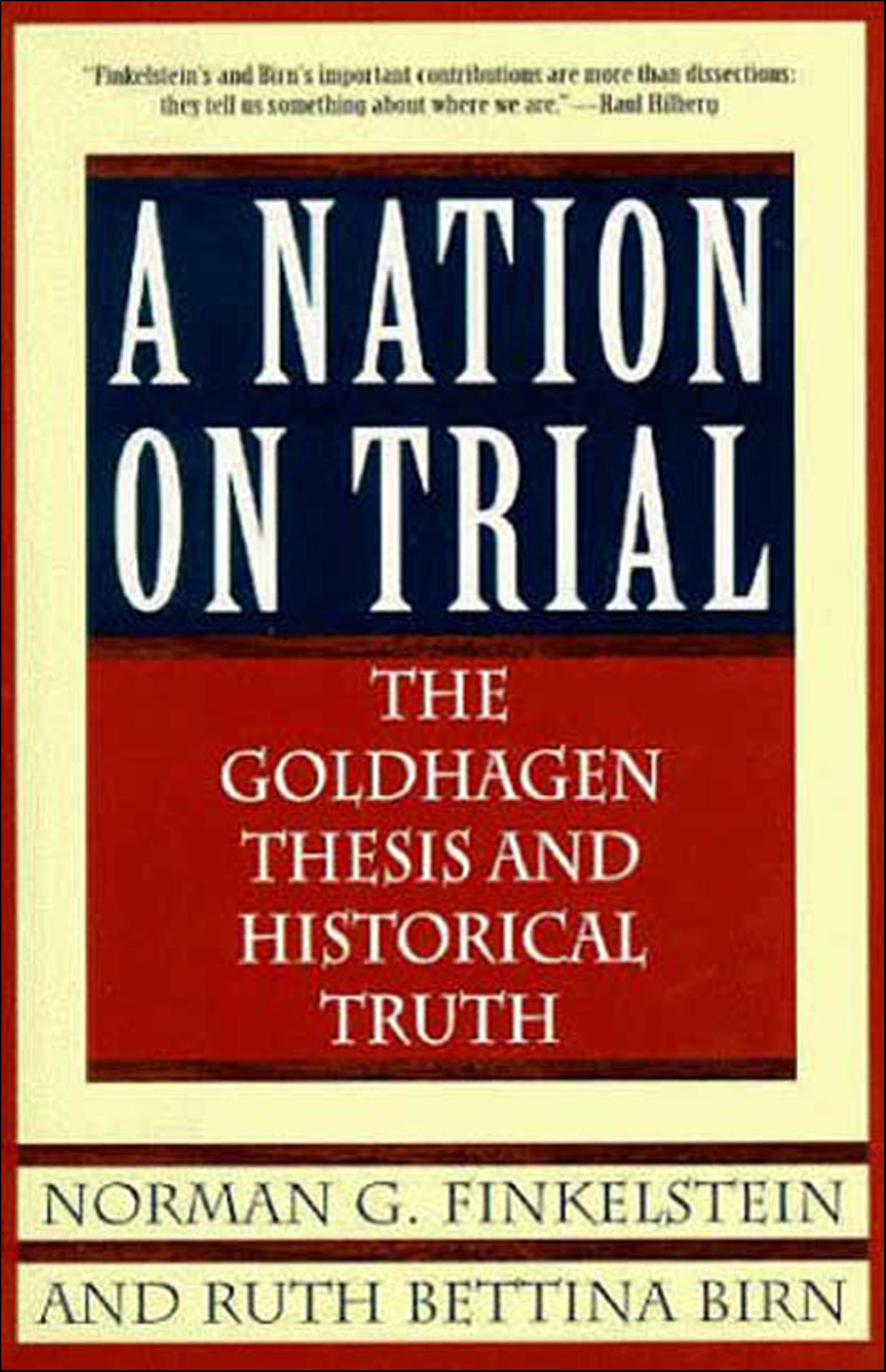 This image is the cover for the book Nation on Trial