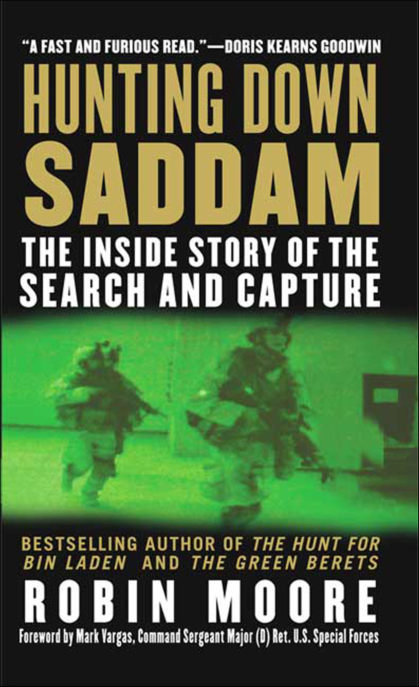 This image is the cover for the book Hunting Down Saddam