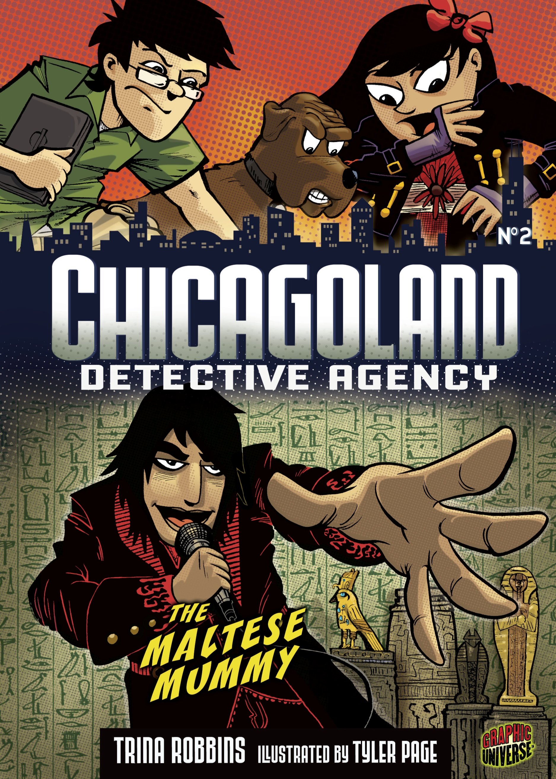 This image is the cover for the book Maltese Mummy, Chicagoland Detective Agency