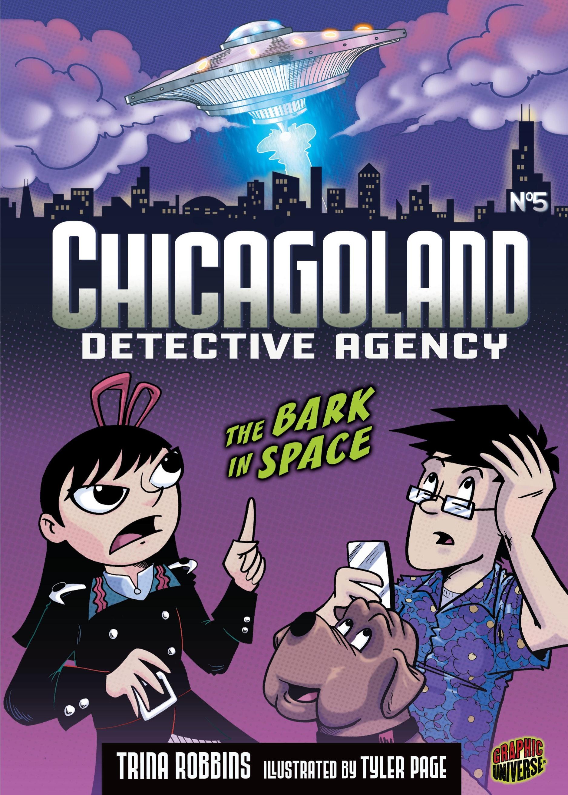 This image is the cover for the book Bark in Space, Chicagoland Detective Agency