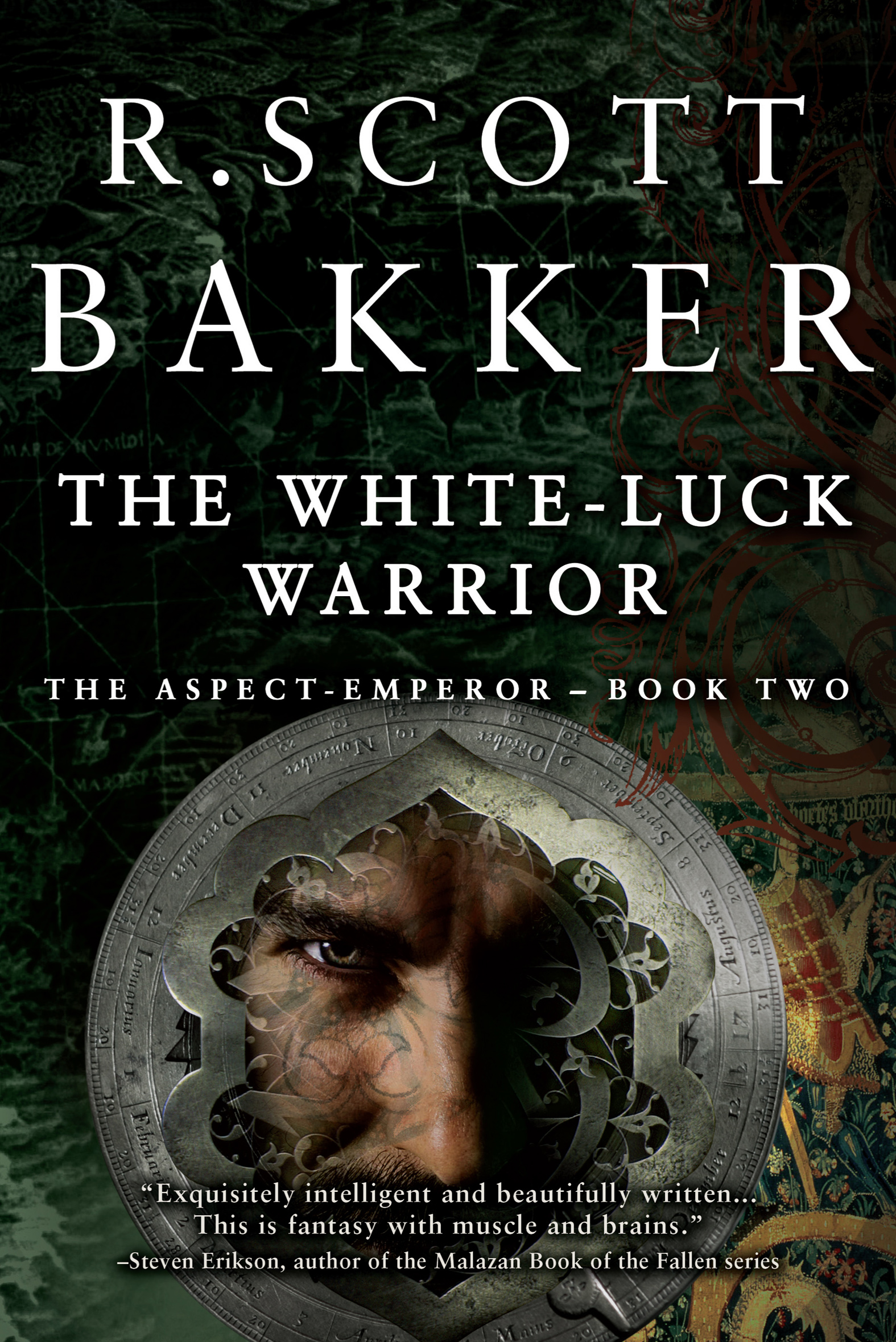 This image is the cover for the book White-Luck Warrior, The Aspect-Emperor Trilogy