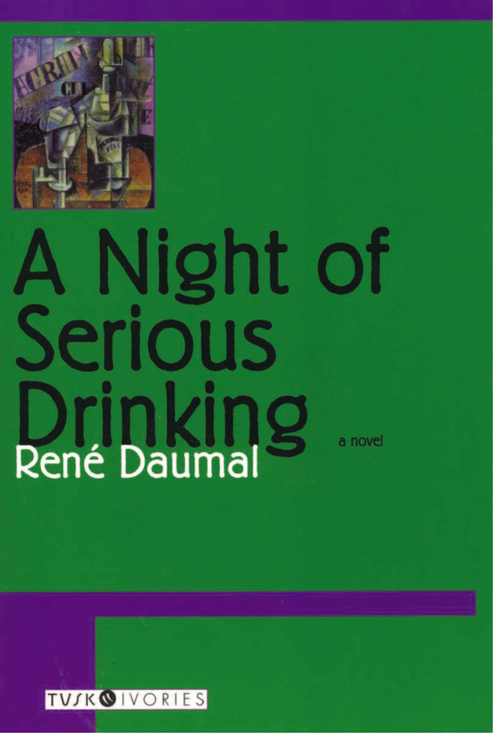 This image is the cover for the book Night of Serious Drinking, Tusk Ivories