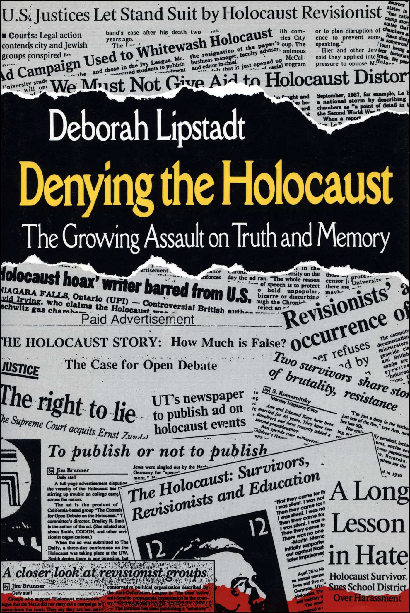 This image is the cover for the book Denying the Holocaust