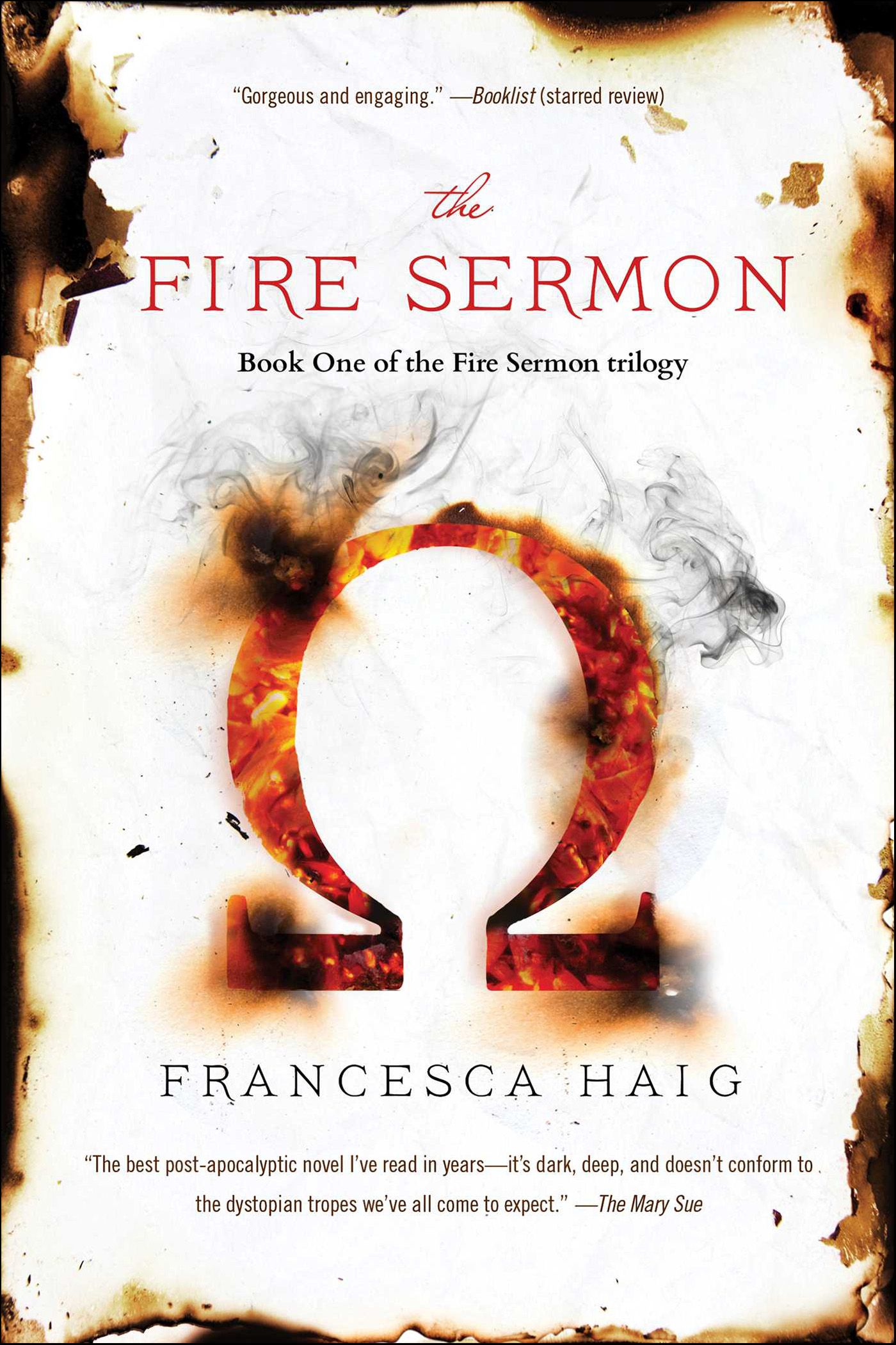 This image is the cover for the book Fire Sermon, The Fire Sermon