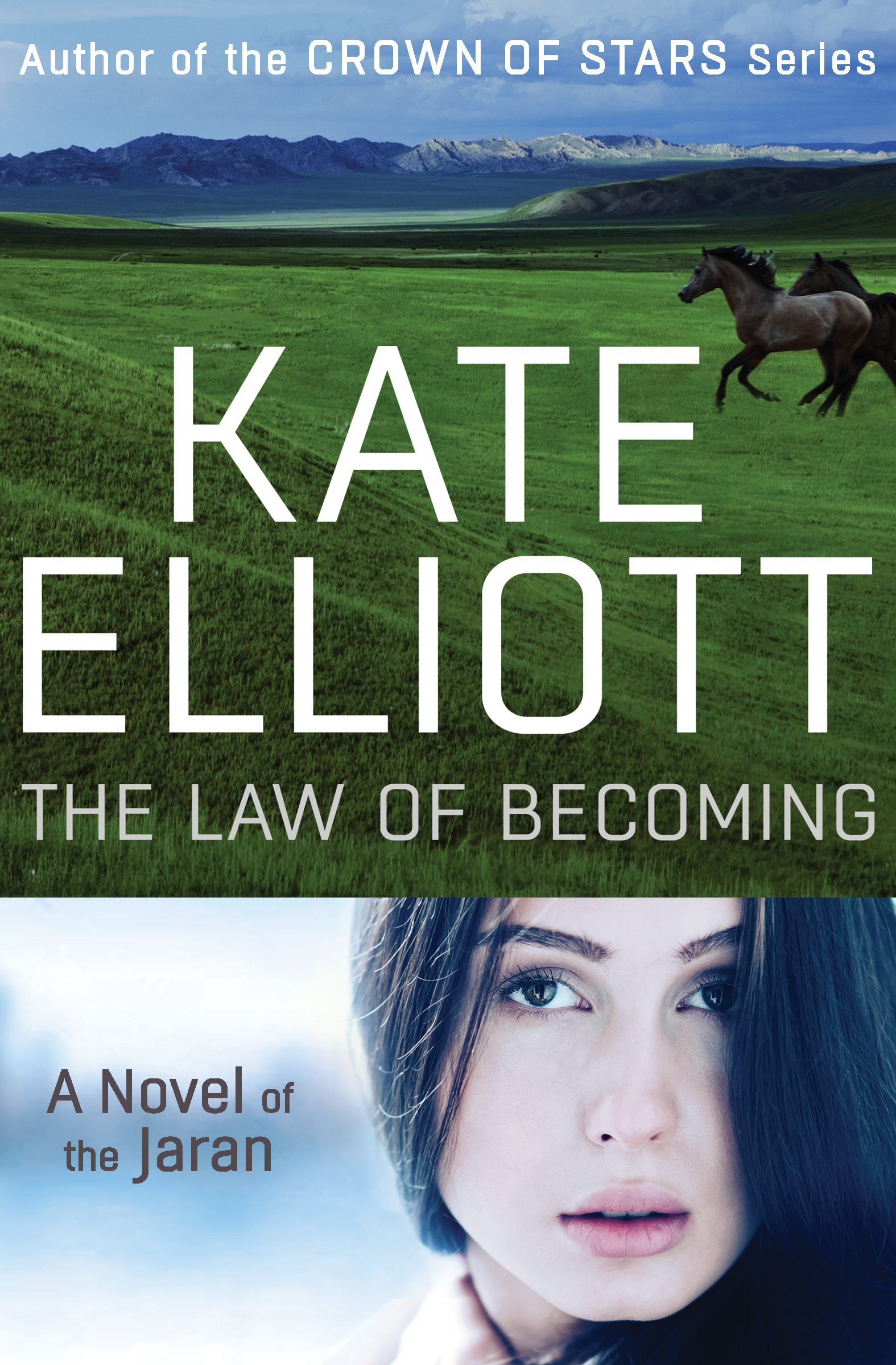 This image is the cover for the book Law of Becoming, The Novels of the Jaran