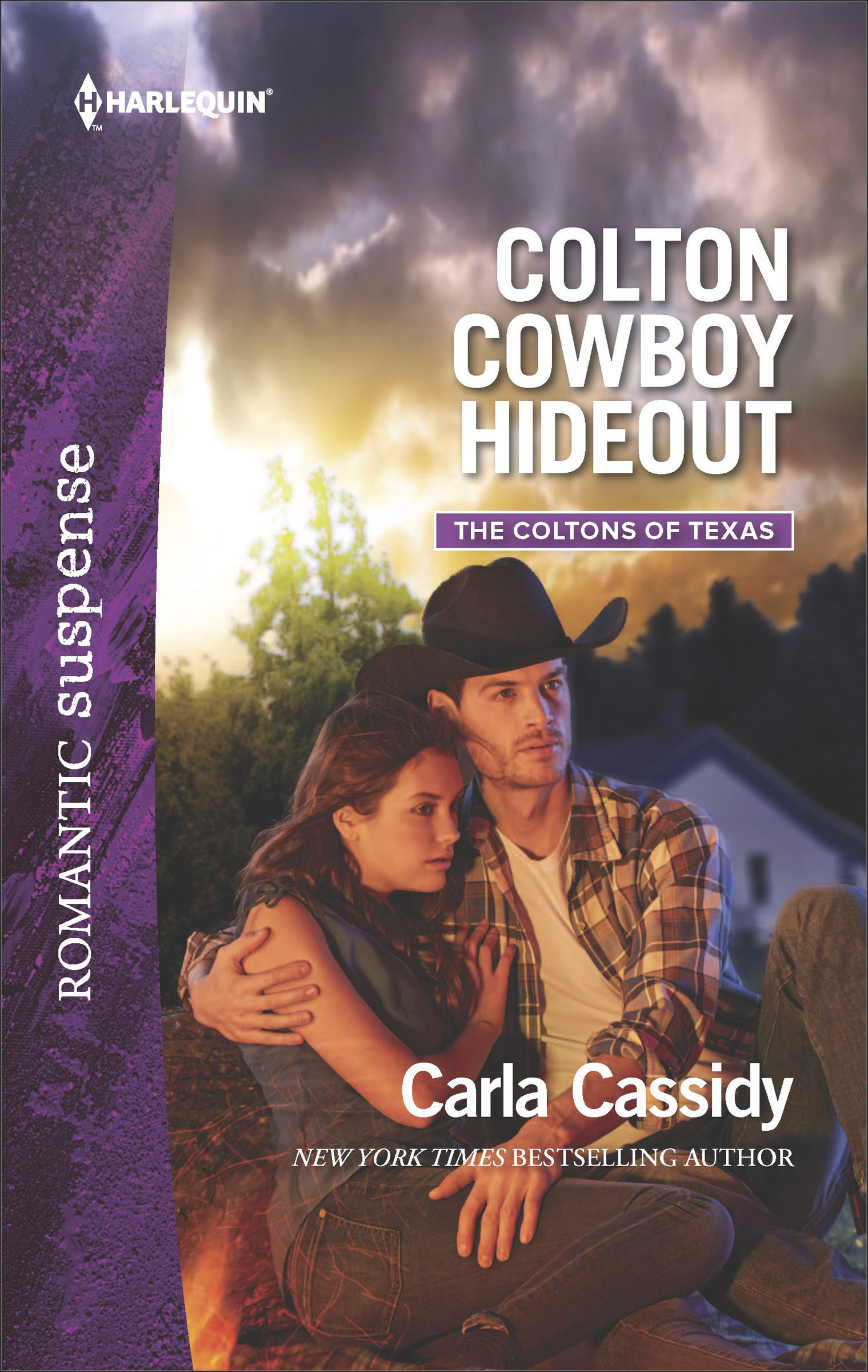 This image is the cover for the book Colton Cowboy Hideout, The Coltons of Texas