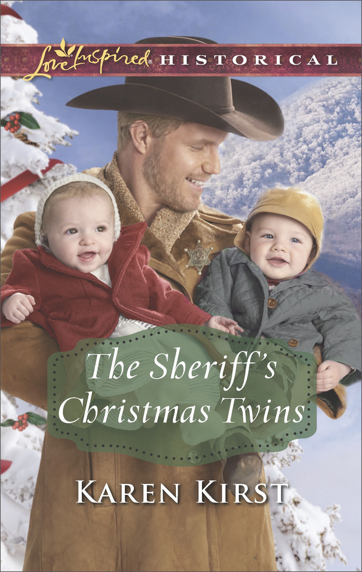 This image is the cover for the book Sheriff's Christmas Twins, Smoky Mountain Matches