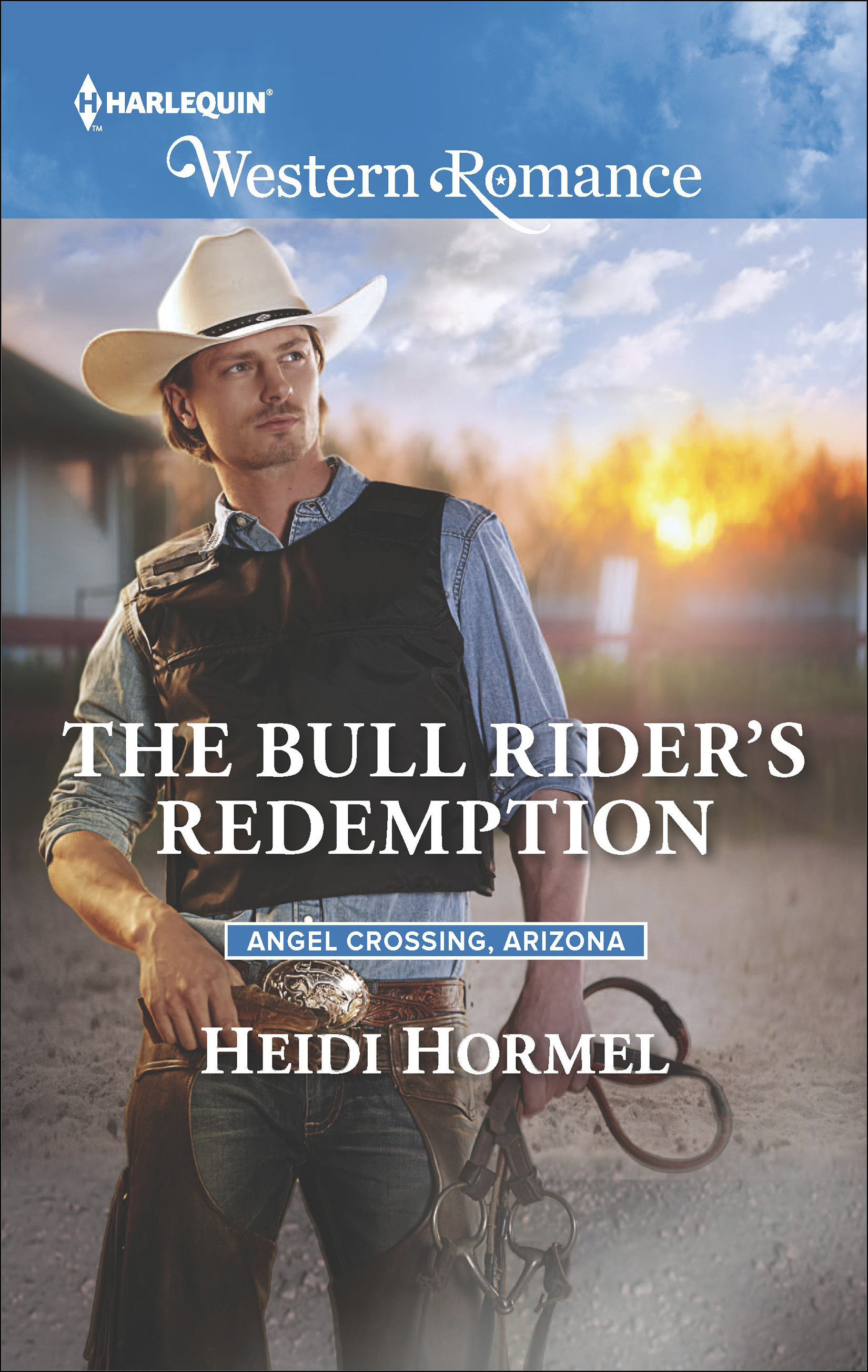 This image is the cover for the book Bull Rider's Redemption, Angel Crossing, Arizona