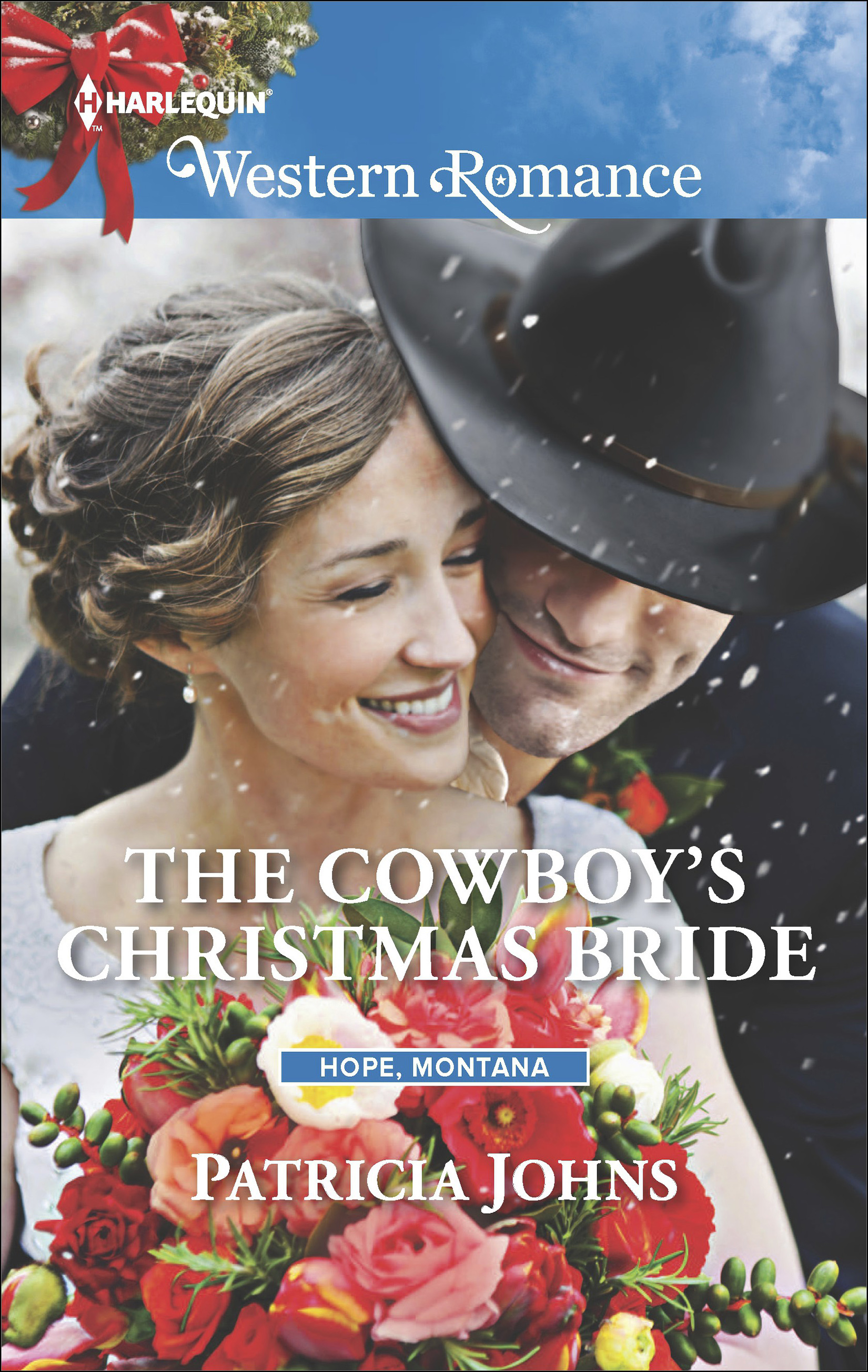 This image is the cover for the book Cowboy's Christmas Bride, Hope, Montana