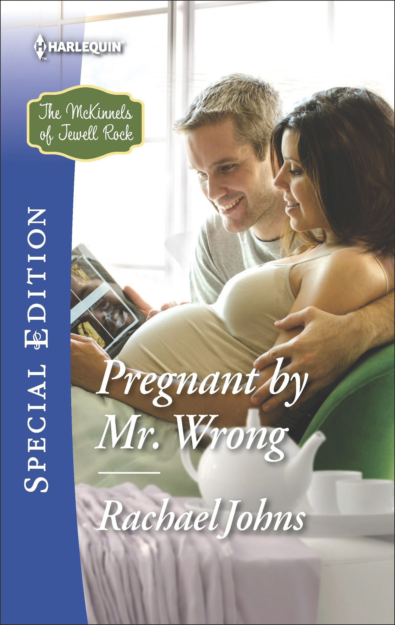 This image is the cover for the book Pregnant by Mr. Wrong, The McKinnels of Jewell Rock