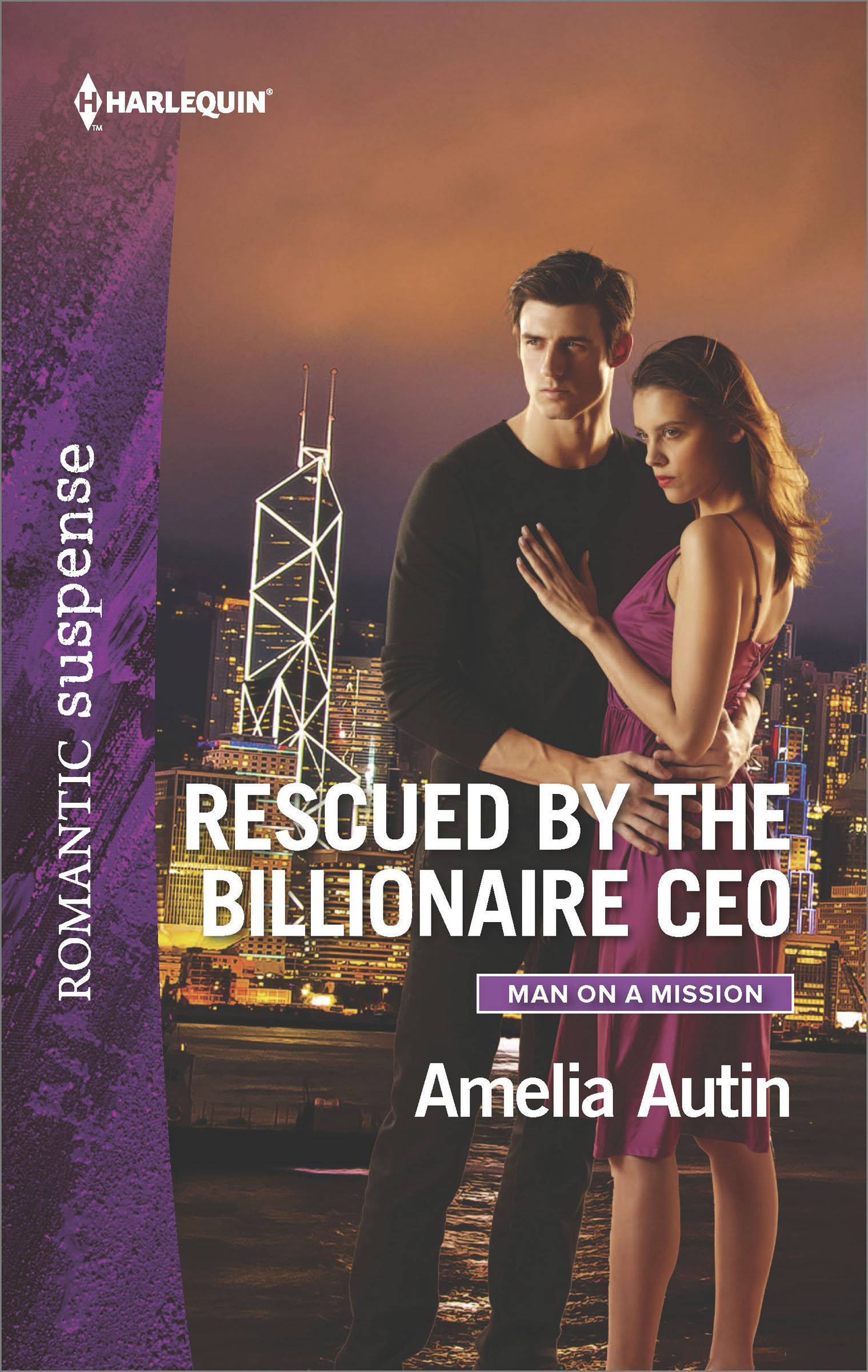 This image is the cover for the book Rescued by the Billionaire CEO, Man on a Mission