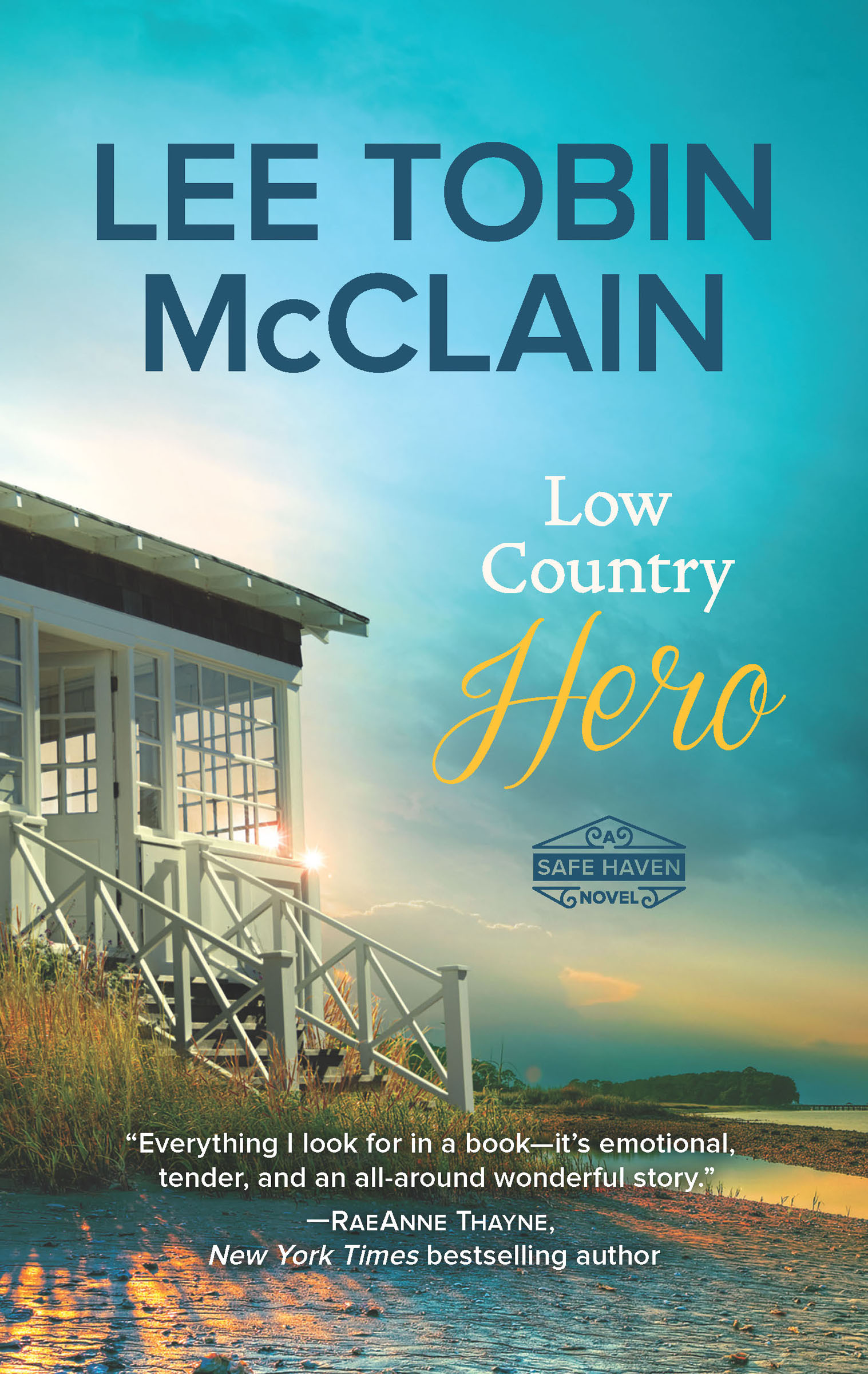This image is the cover for the book Low Country Hero, The Safe Haven Novels