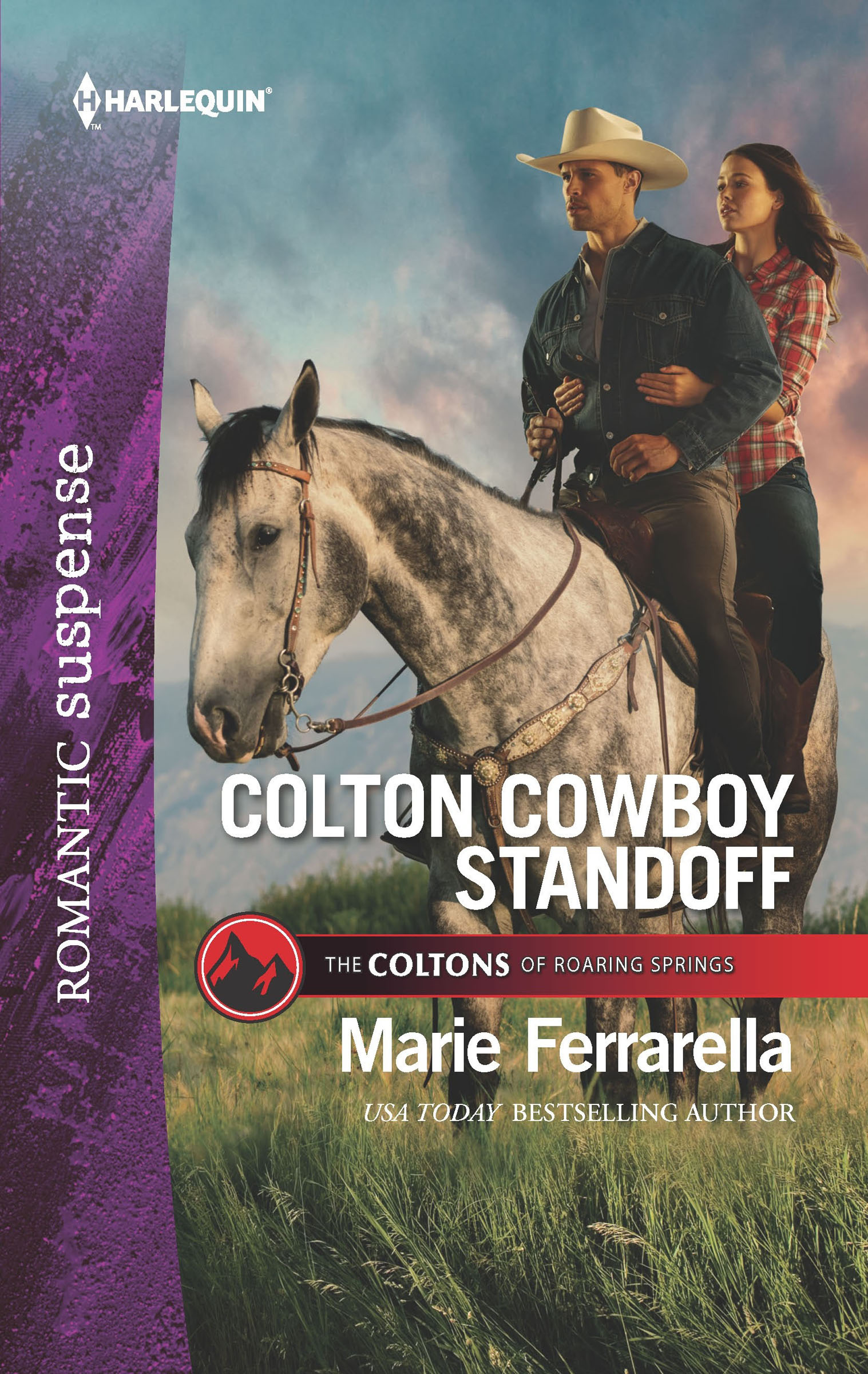 This image is the cover for the book Colton Cowboy Standoff, The Coltons of Roaring Springs