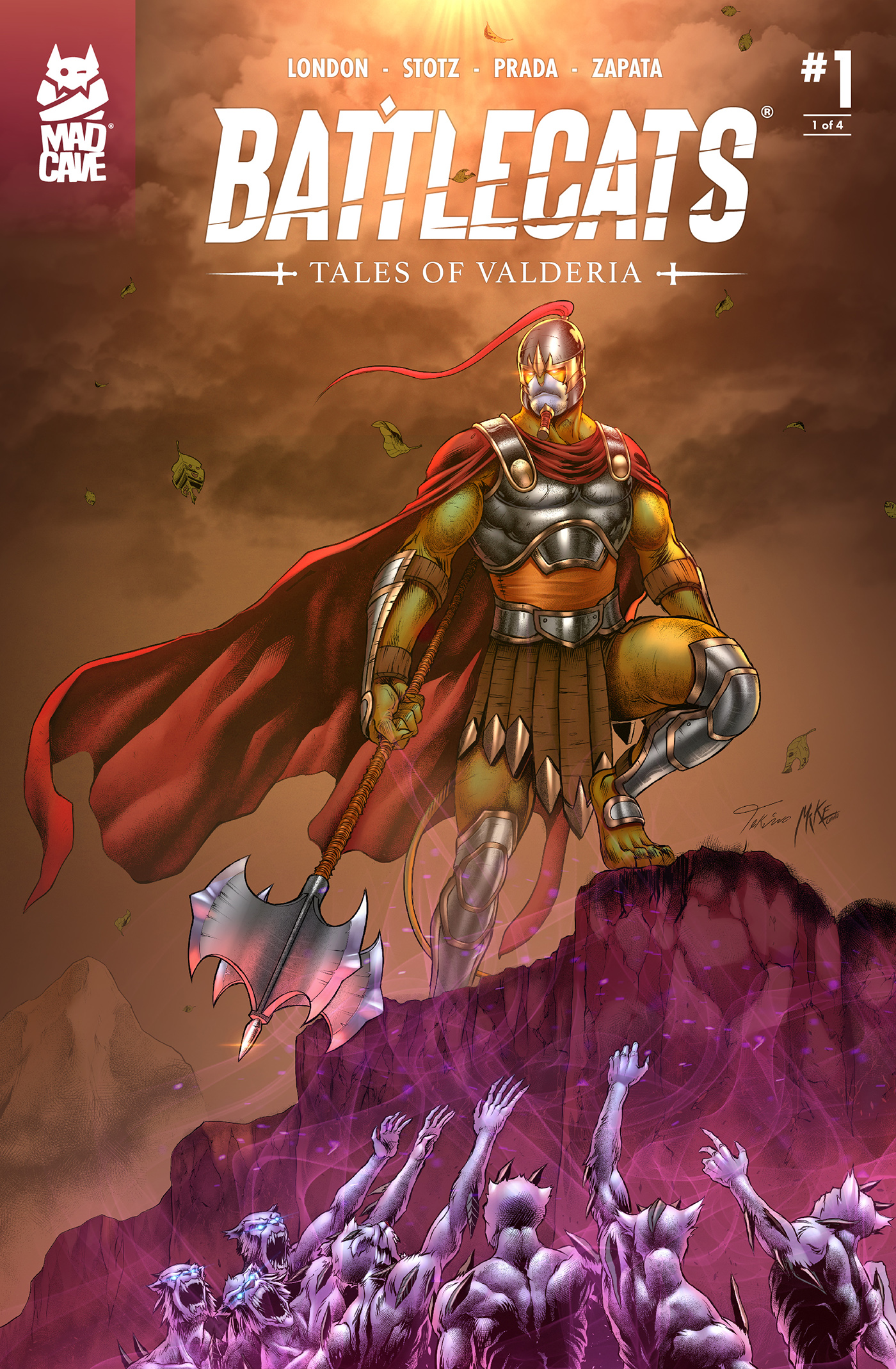 This image is the cover for the book Battlecats Tales of Valderia #1, Battlecats