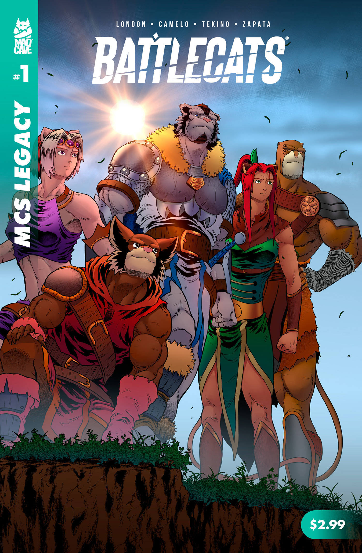This image is the cover for the book Battlecats Vol. 1 #1, Battlecats