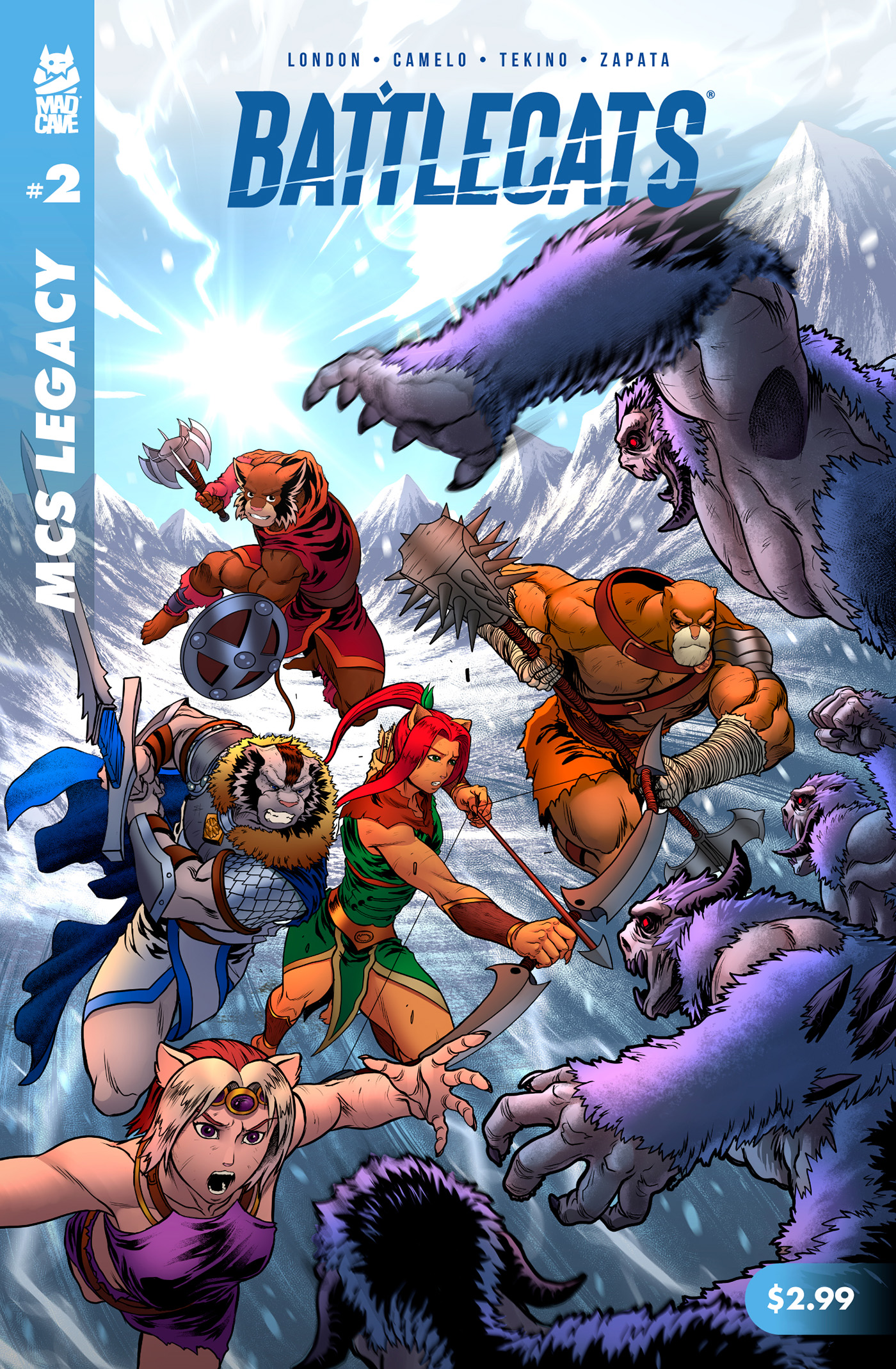 This image is the cover for the book Battlecats Vol. 1 #2, Battlecats