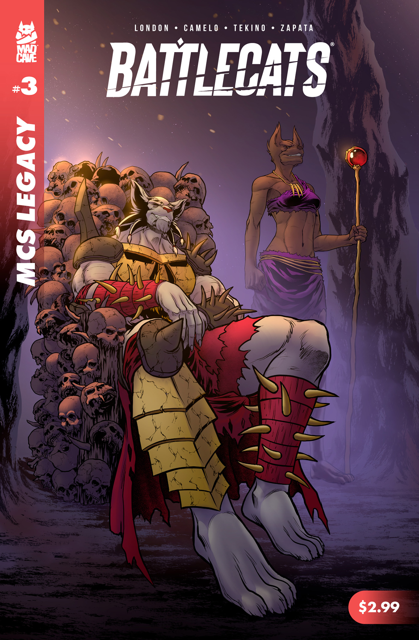 This image is the cover for the book Battlecats Vol. 1 #3, Battlecats