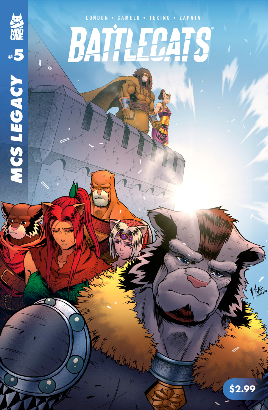 This image is the cover for the book Battlecats Vol. 1 #5, Battlecats