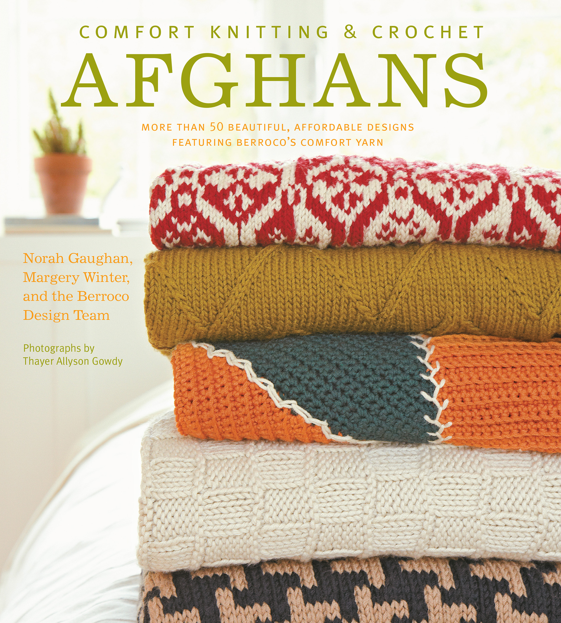 This image is the cover for the book Comfort Knitting & Crochet: Afghans