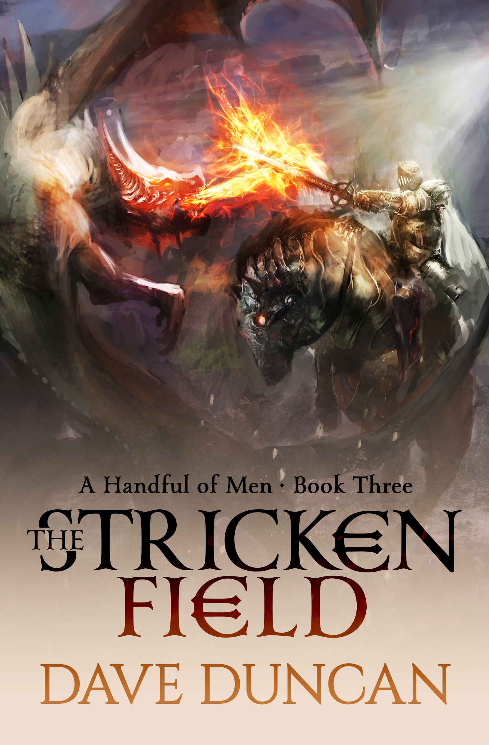 This image is the cover for the book Stricken Field, A Handful of Men