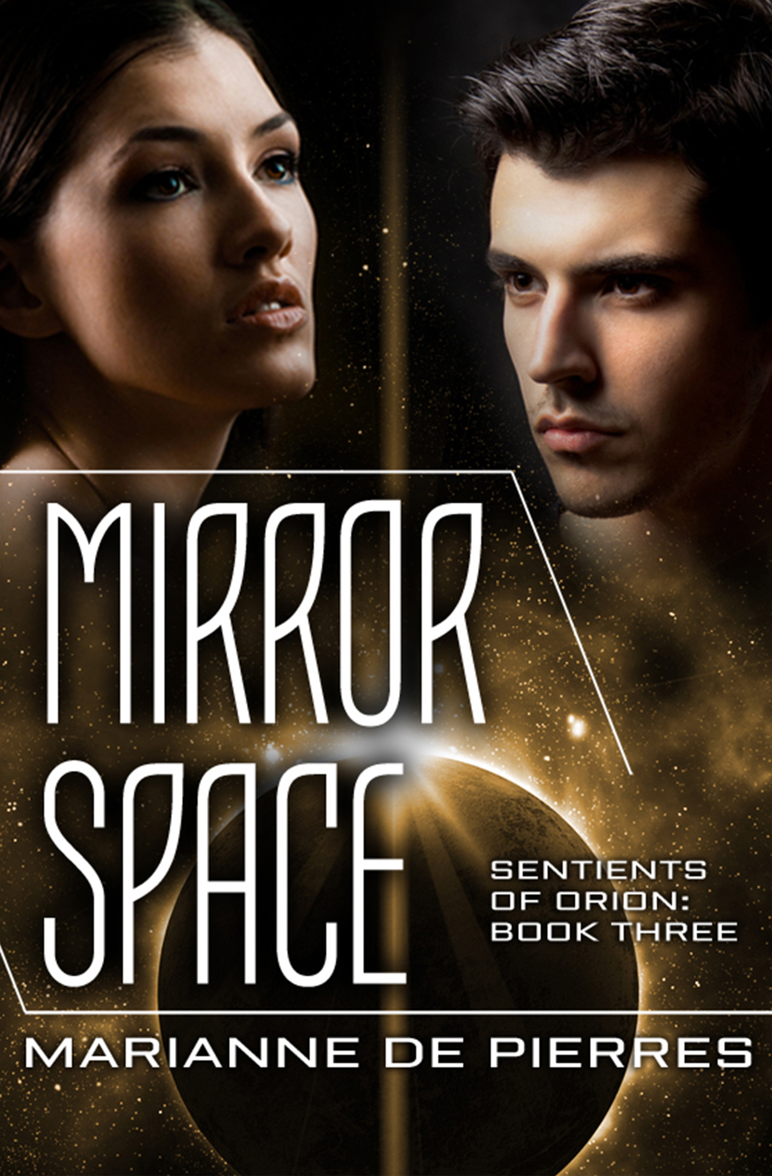 This image is the cover for the book Mirror Space, Sentients of Orion