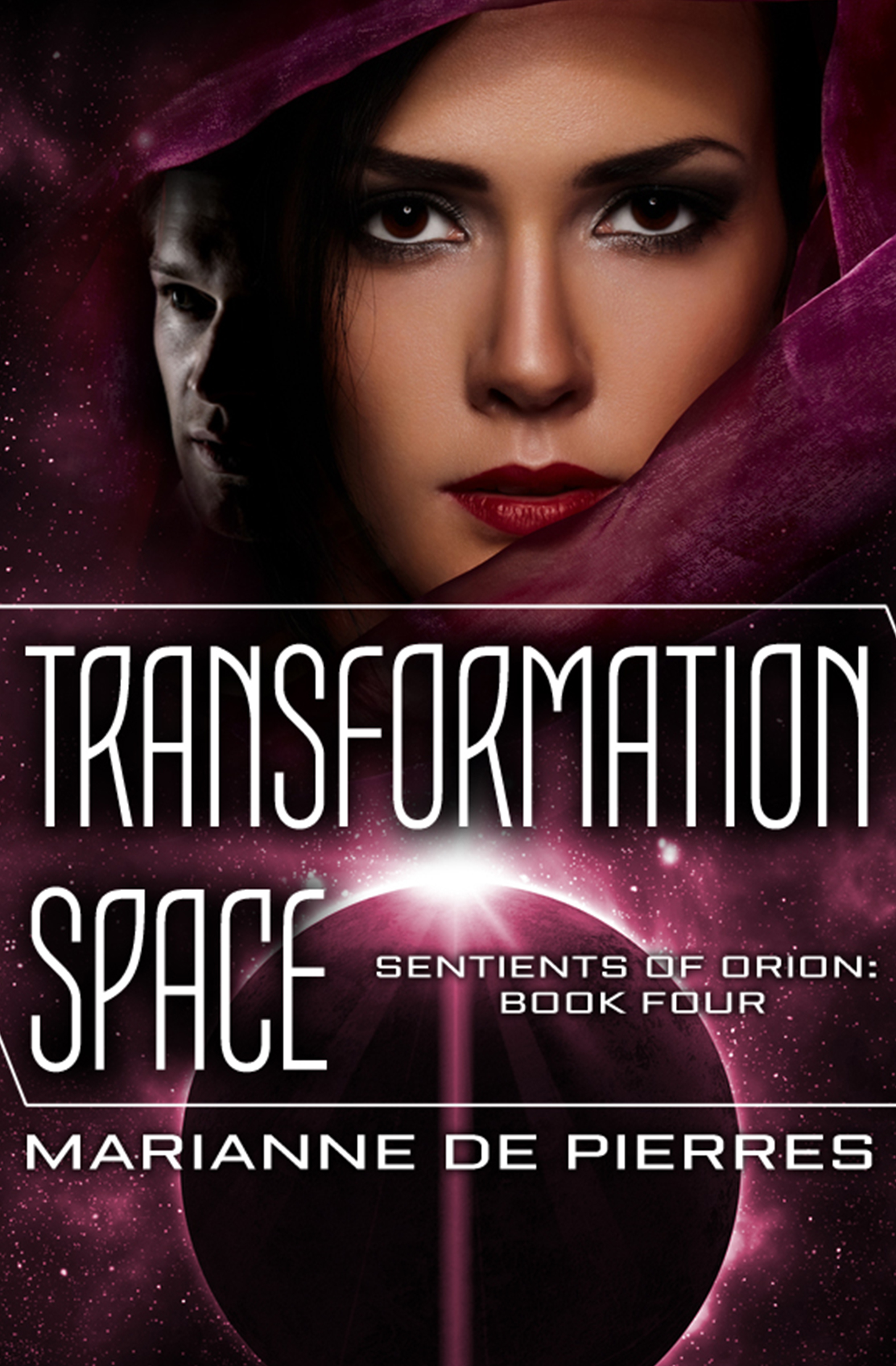 This image is the cover for the book Transformation Space, Sentients of Orion