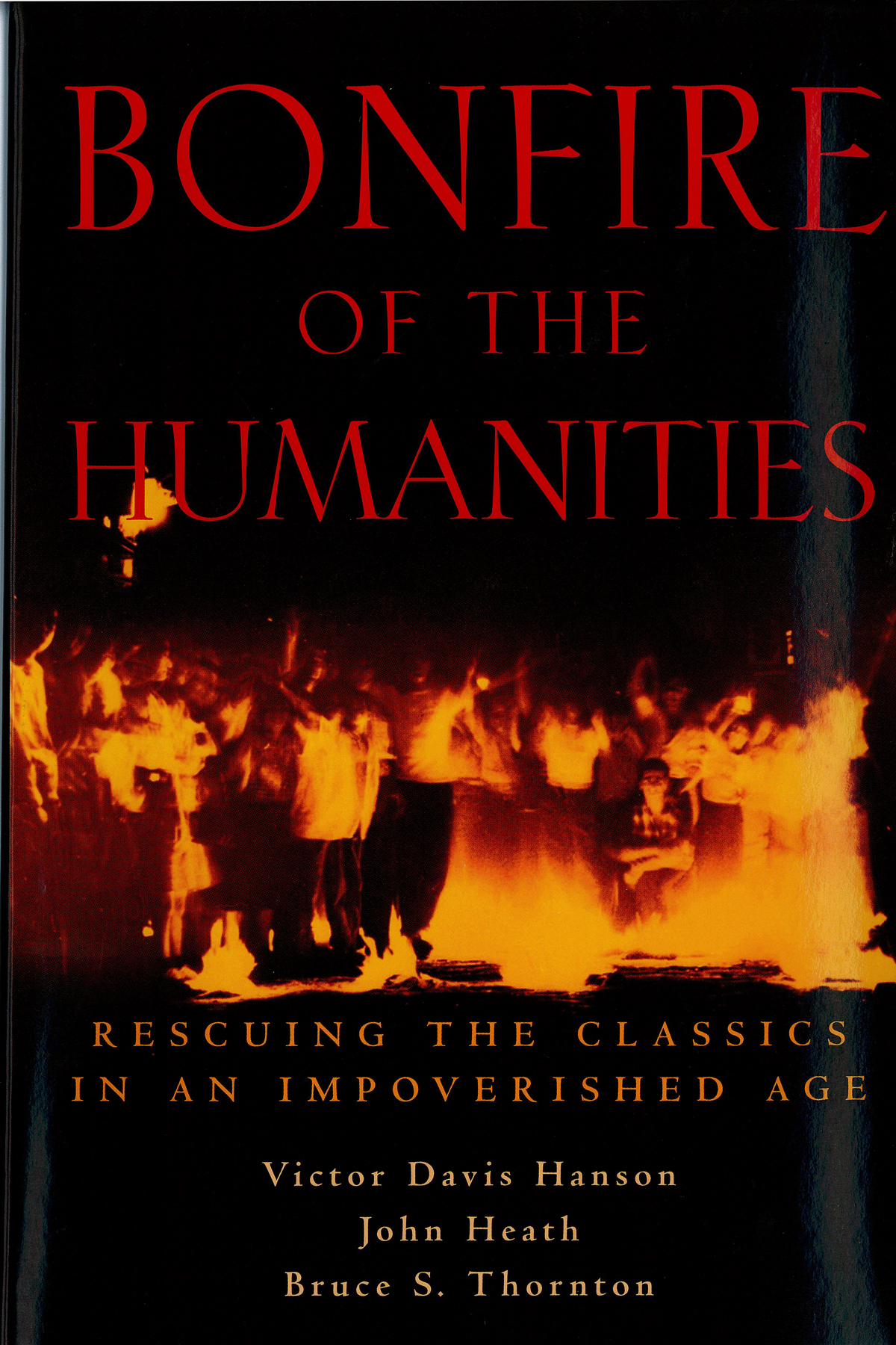 This image is the cover for the book Bonfire of the Humanities