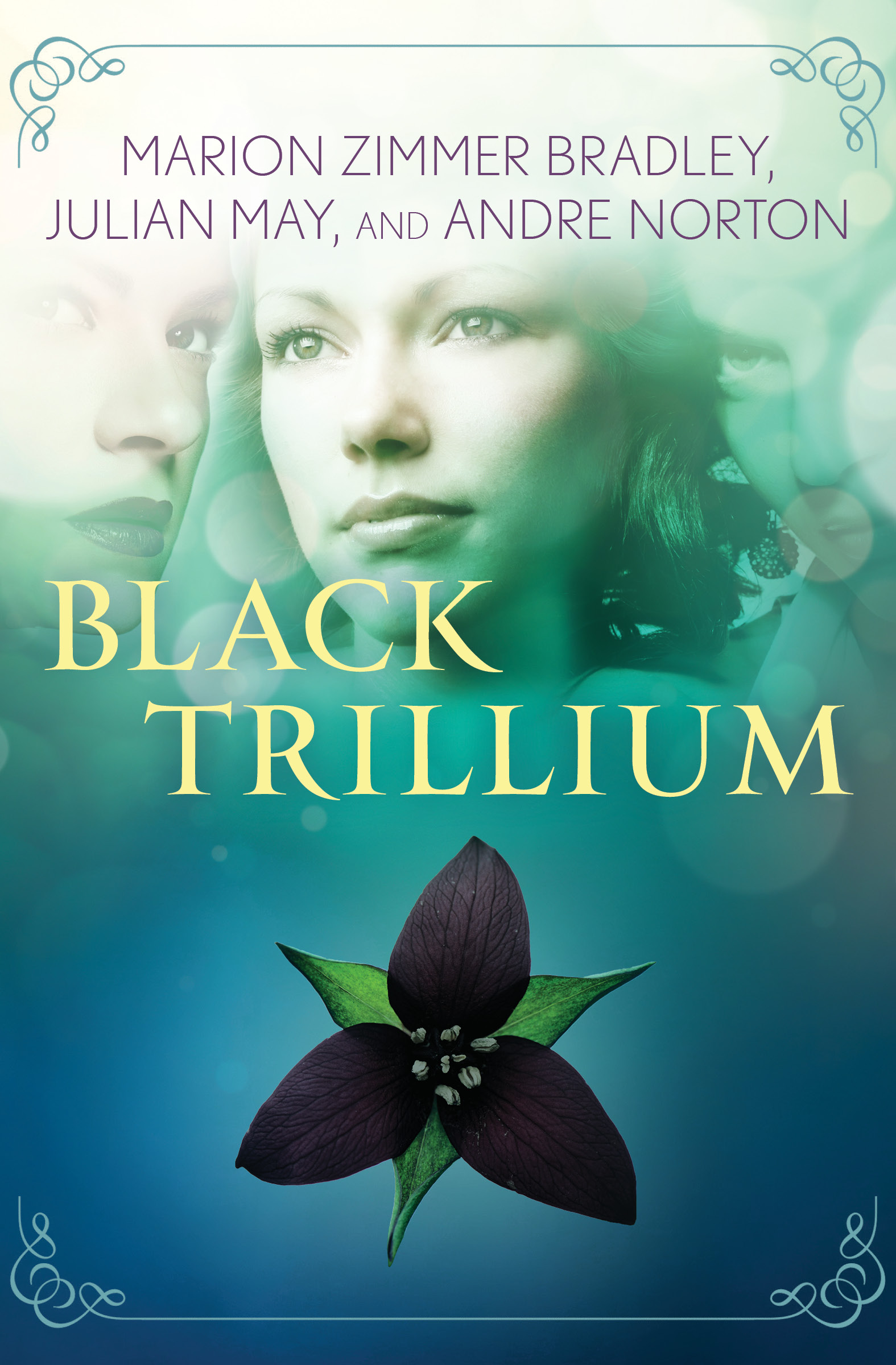 This image is the cover for the book Black Trillium, The Saga of the Trillium