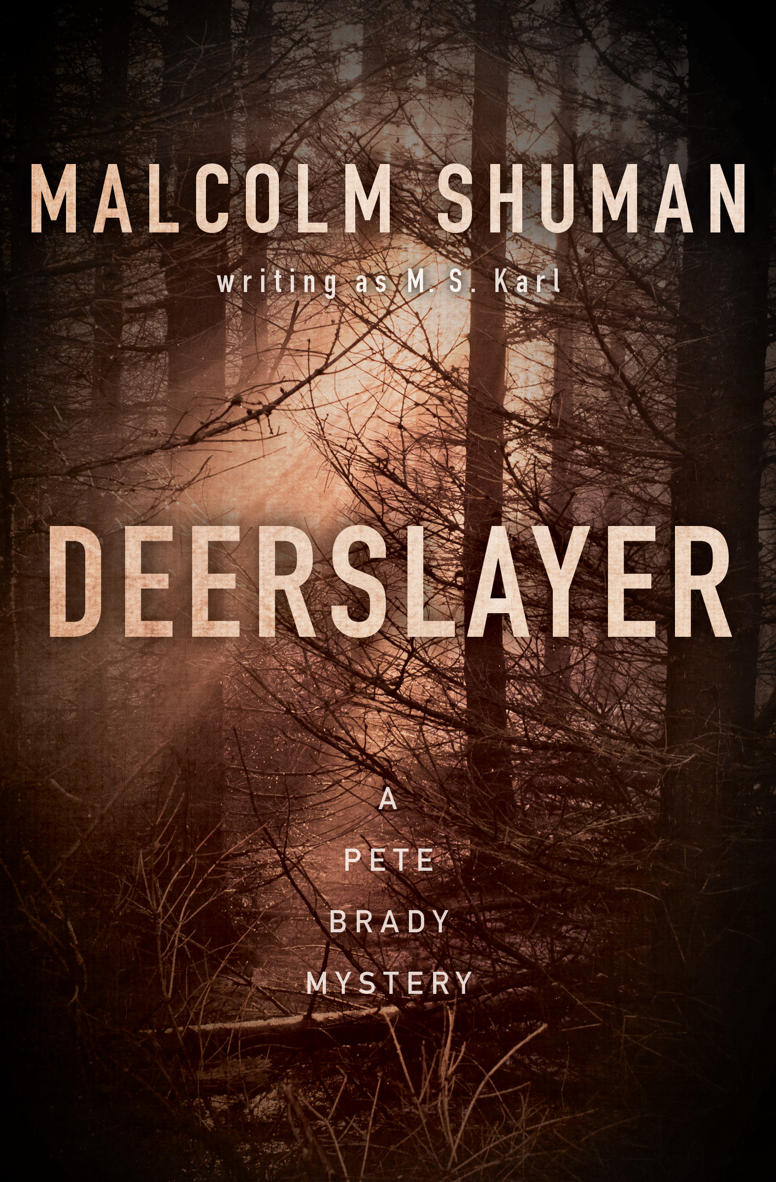 This image is the cover for the book Deerslayer, The Pete Brady Mysteries