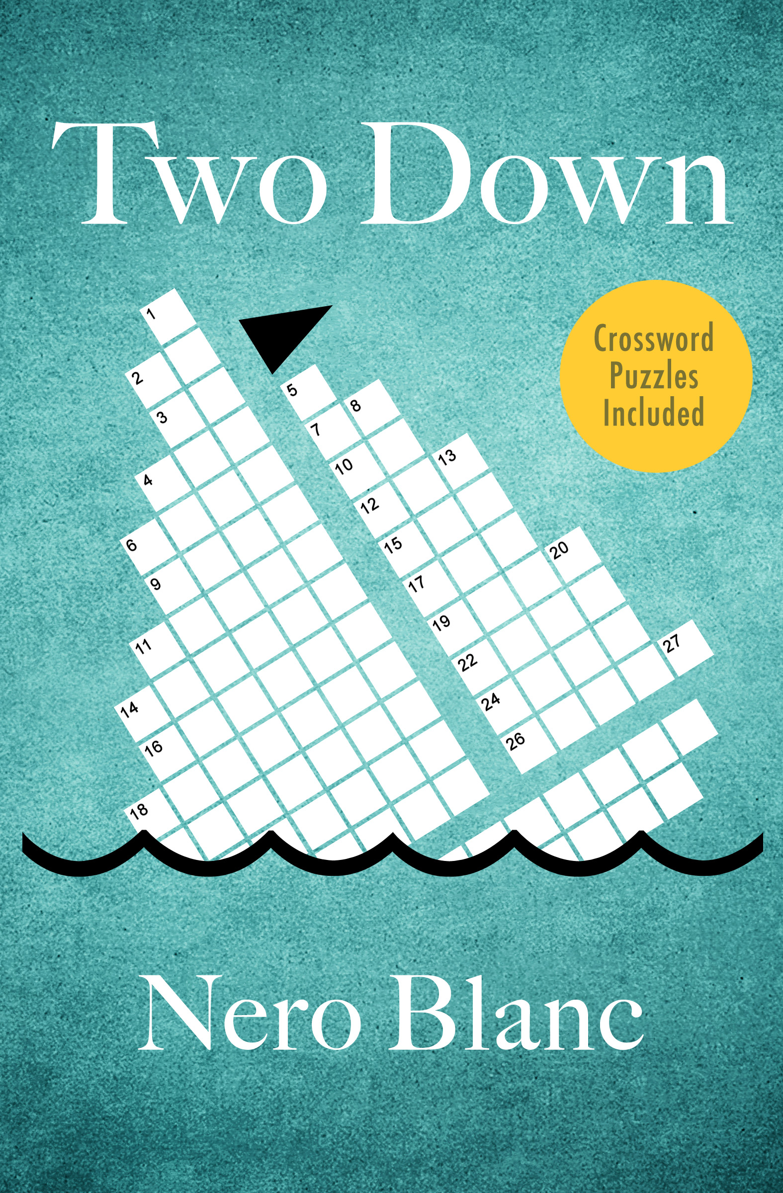 This image is the cover for the book Two Down, Crossword Mysteries
