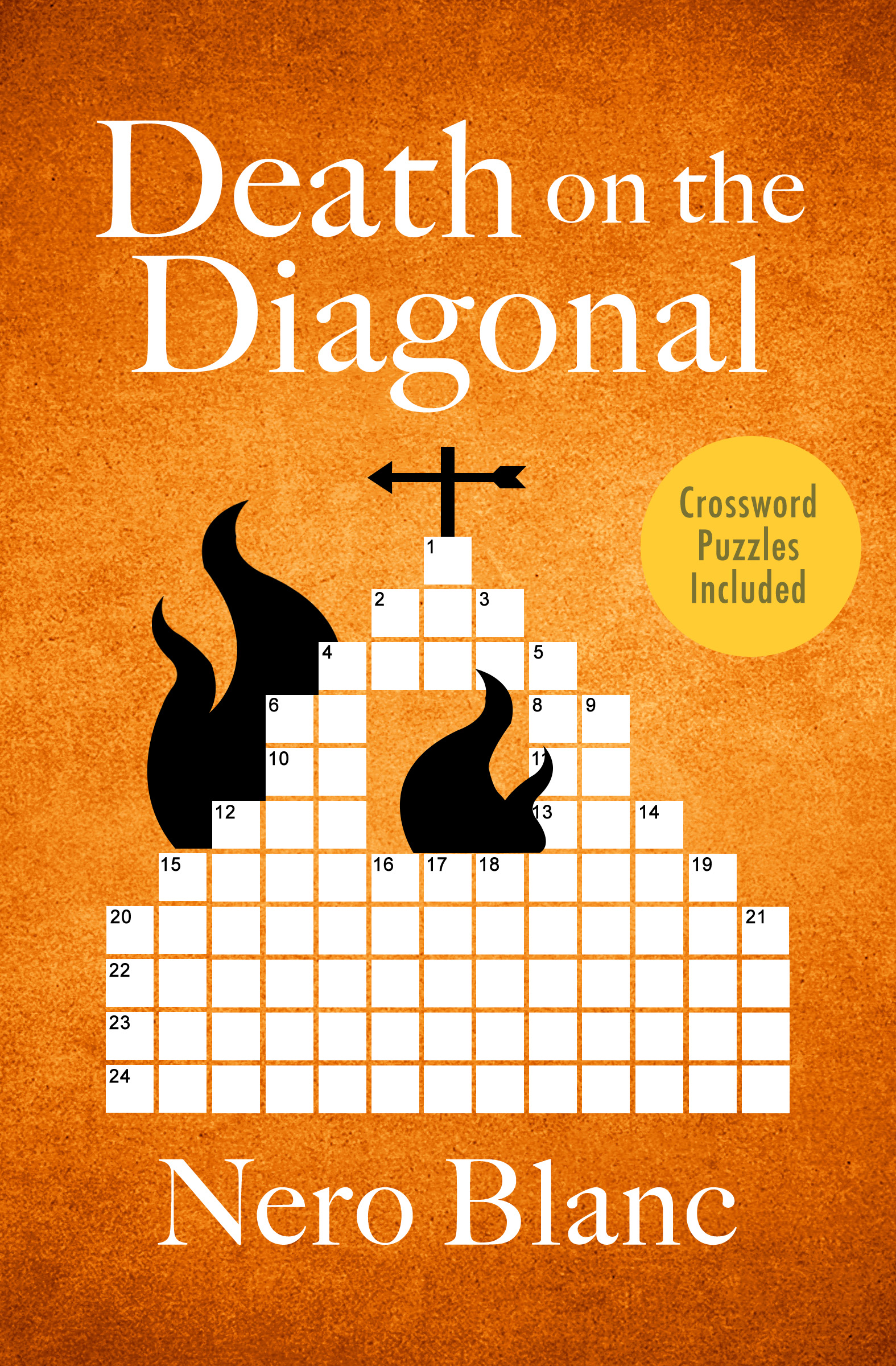 This image is the cover for the book Death on the Diagonal, Crossword Mysteries