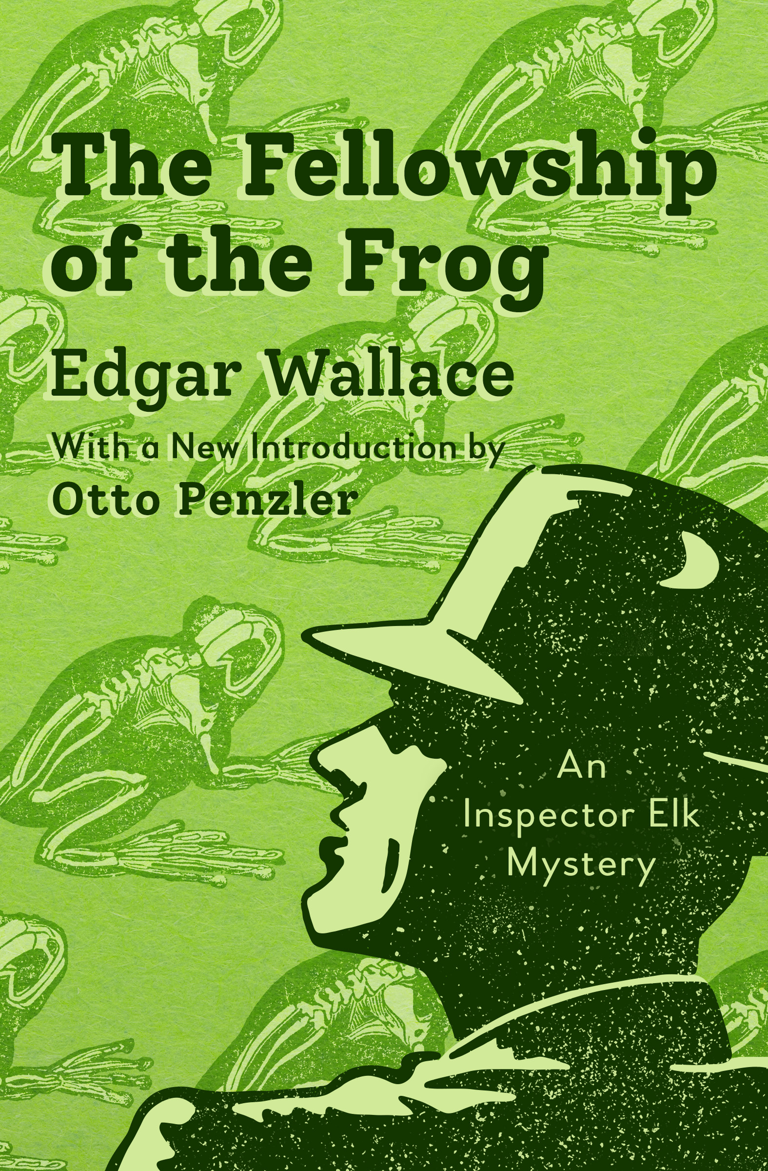 This image is the cover for the book Fellowship of the Frog, The Inspector Elk Mysteries