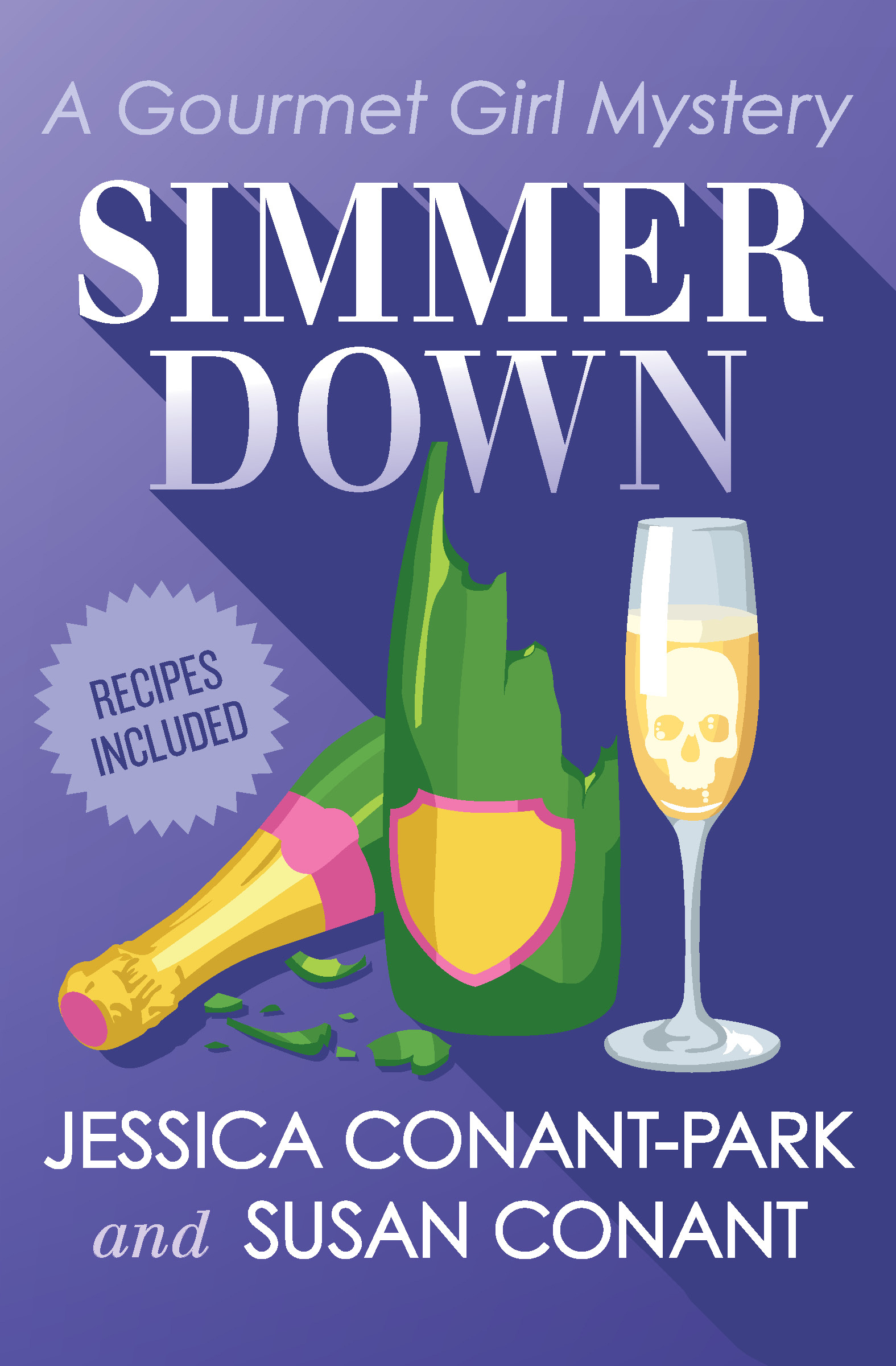 This image is the cover for the book Simmer Down, The Gourmet Girl Mysteries