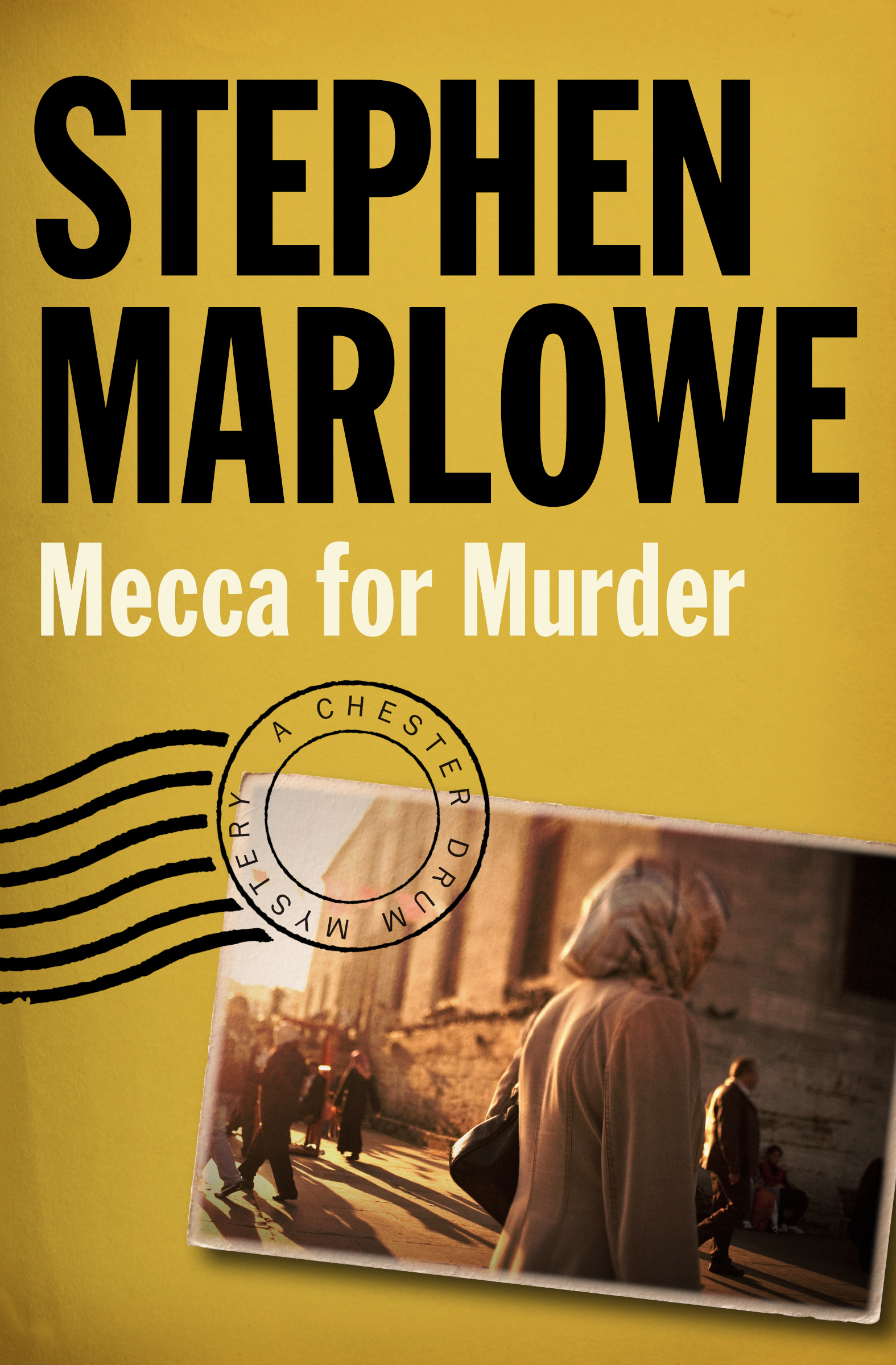 This image is the cover for the book Mecca for Murder, The Chester Drum Mysteries