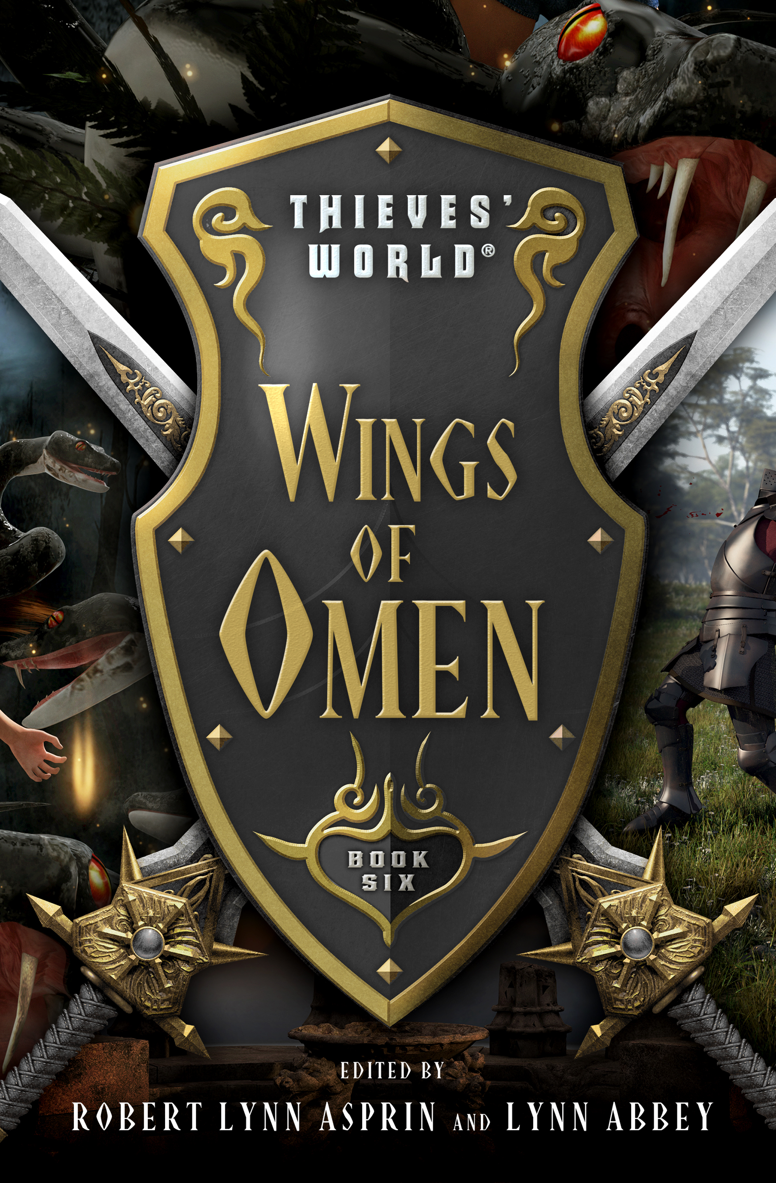 This image is the cover for the book Wings of Omen, Thieves' World®