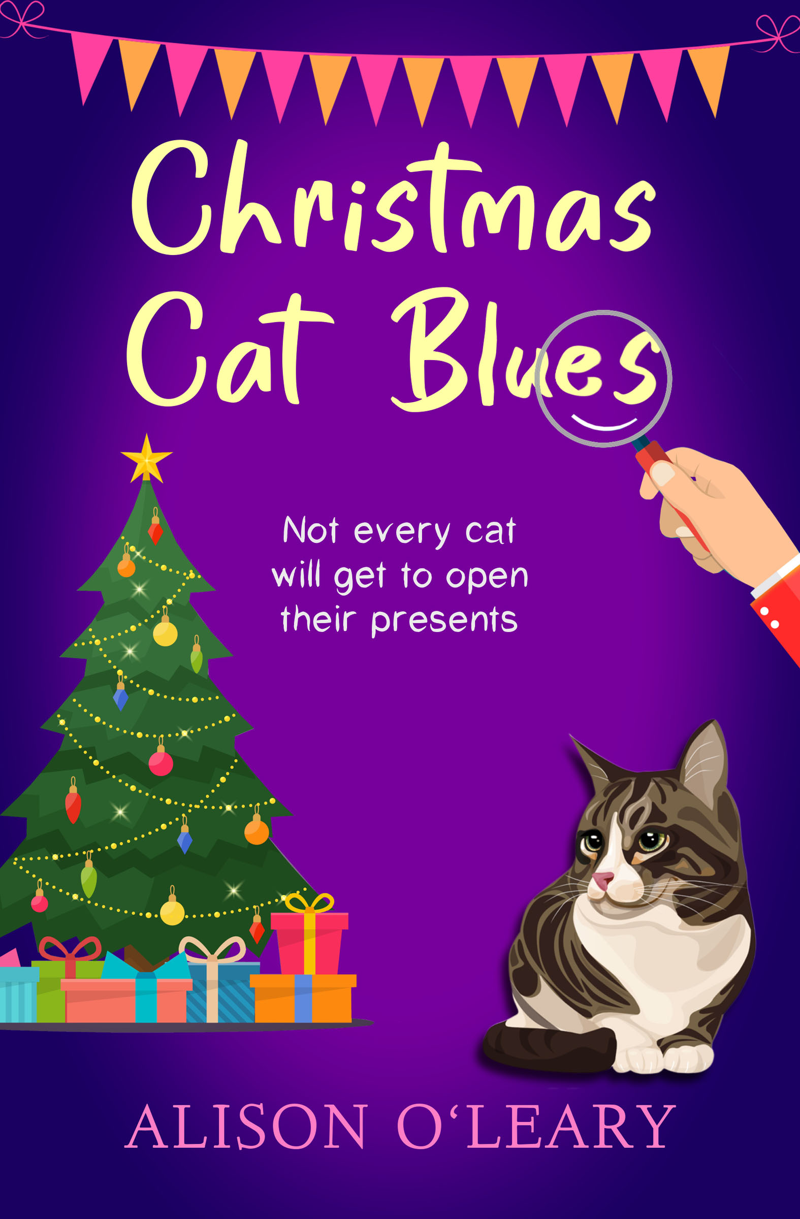 This image is the cover for the book Christmas Cat Blues, Cat Noir