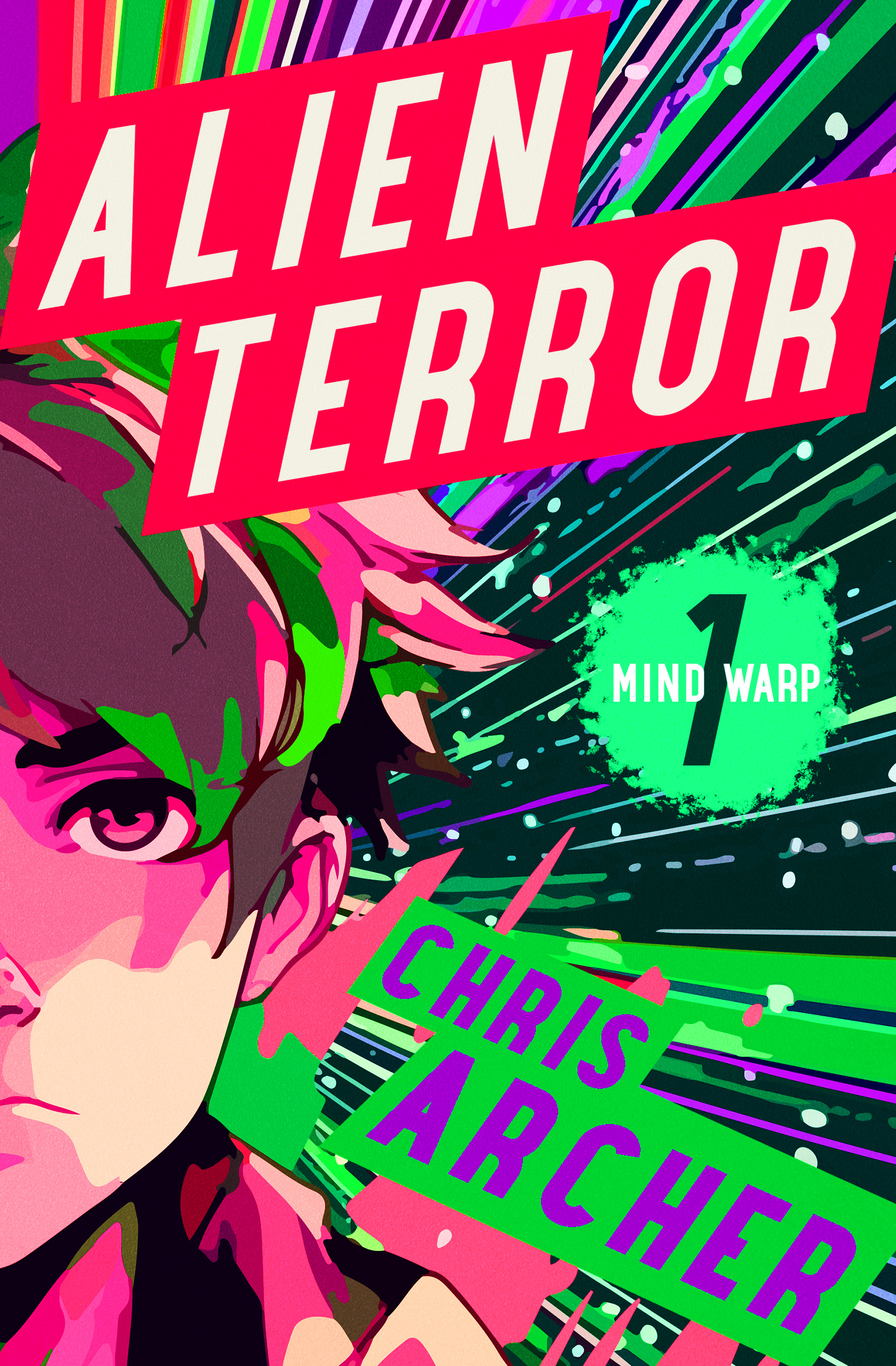 This image is the cover for the book Alien Terror, Mindwarp