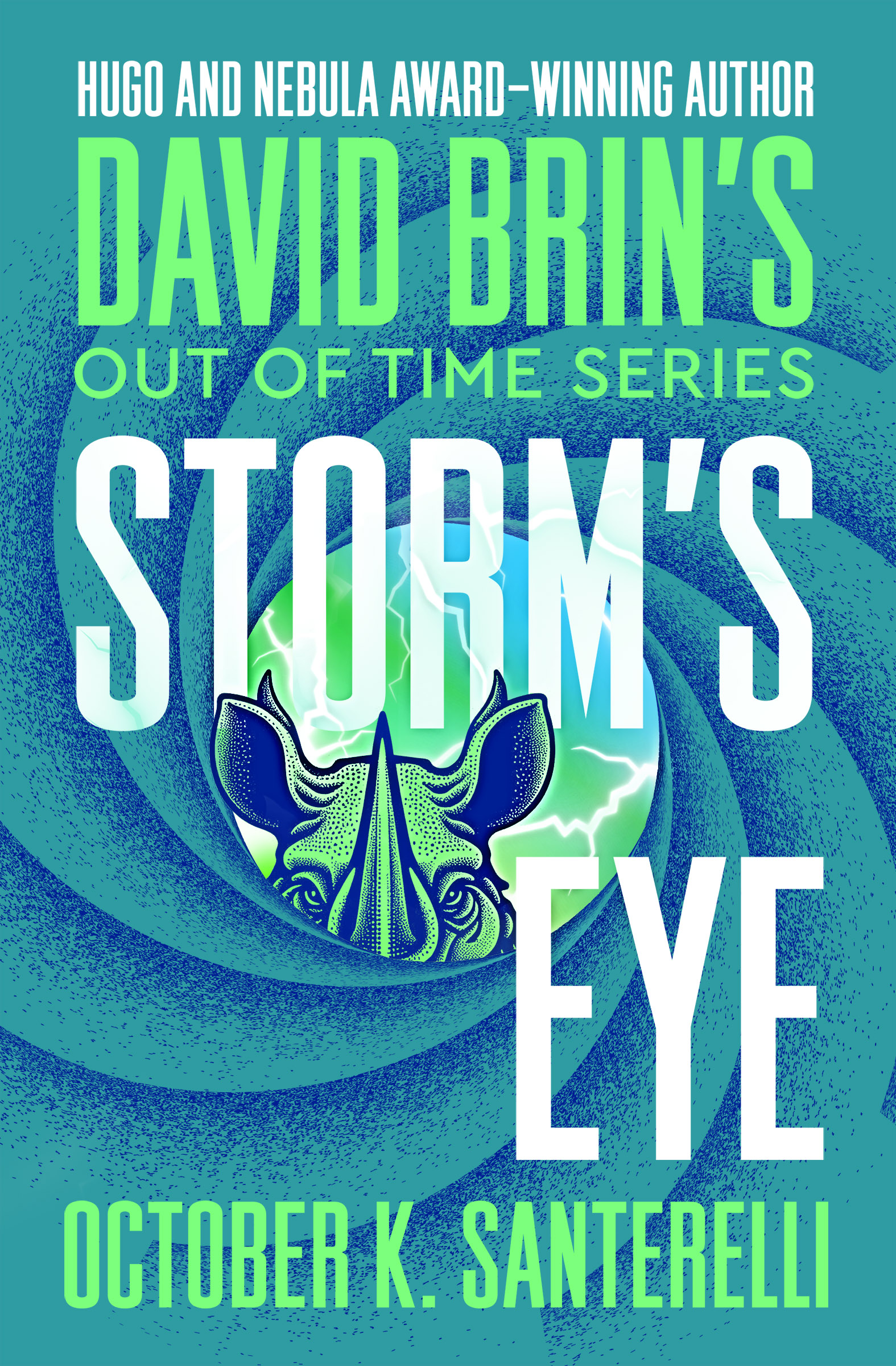 This image is the cover for the book Storm's Eye, David Brin's Out of Time Series