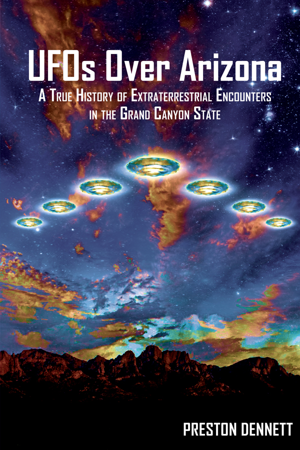 This image is the cover for the book UFOs Over Arizona