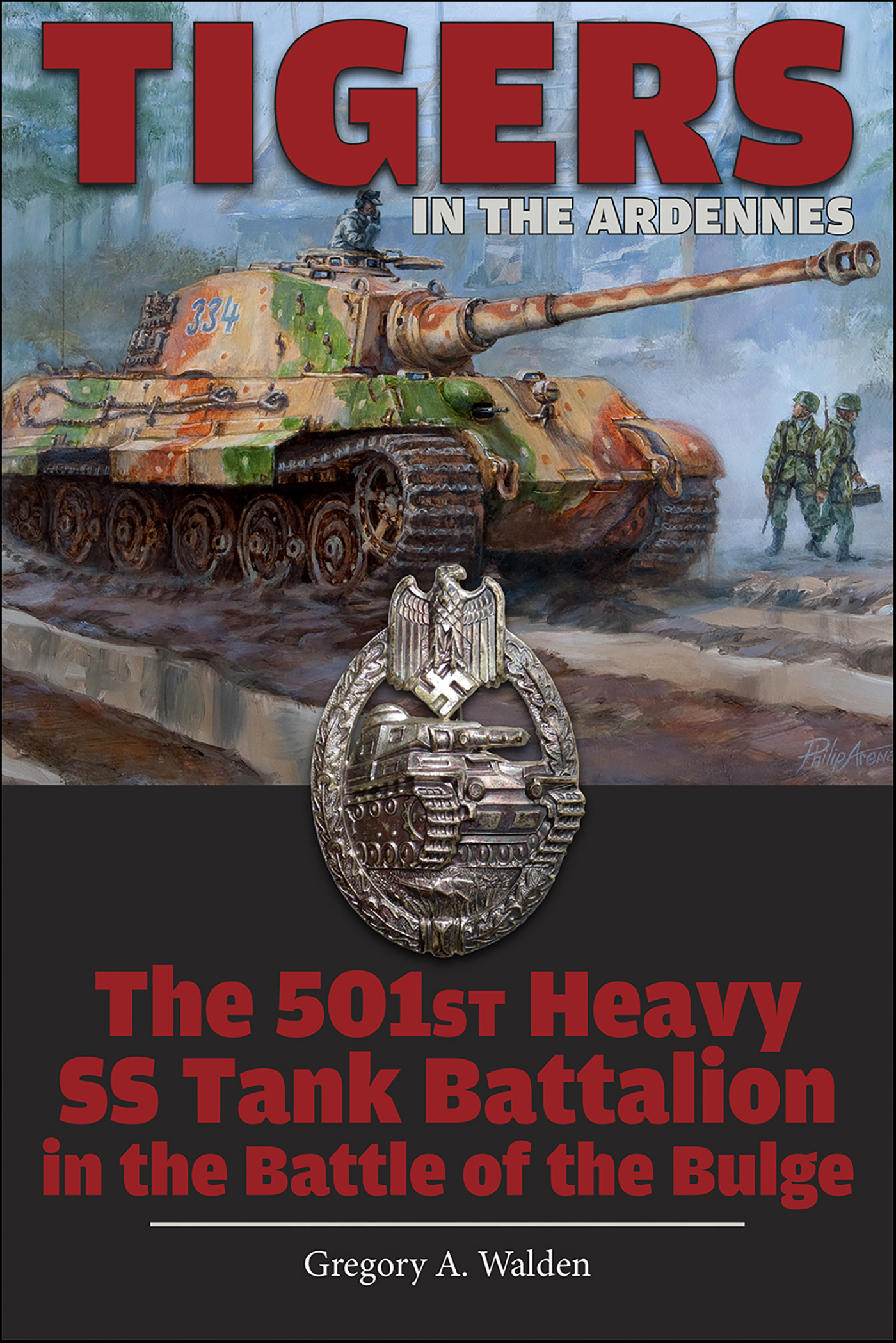 This image is the cover for the book Tigers in the Ardennes