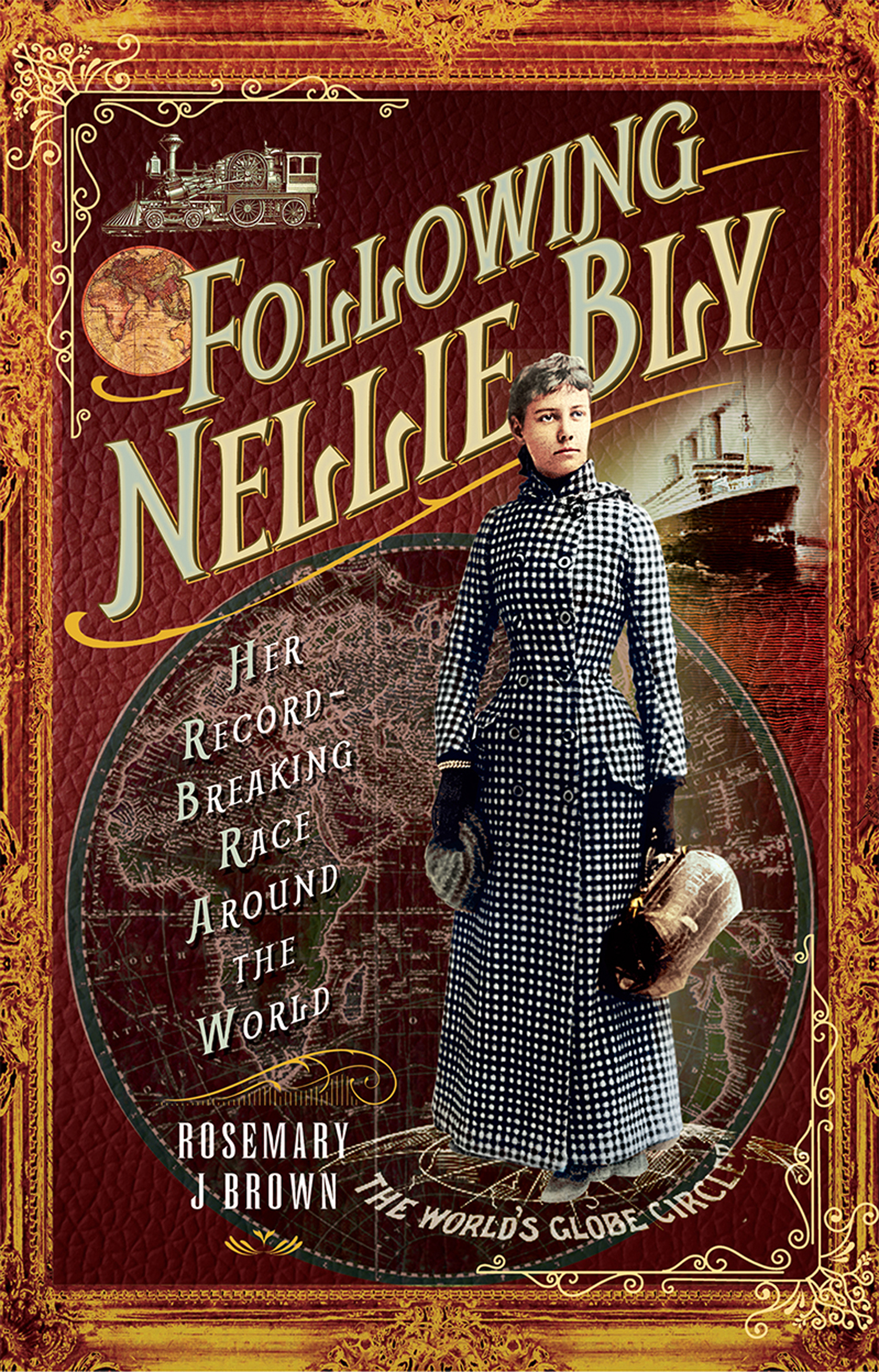 This image is the cover for the book Following Nellie Bly