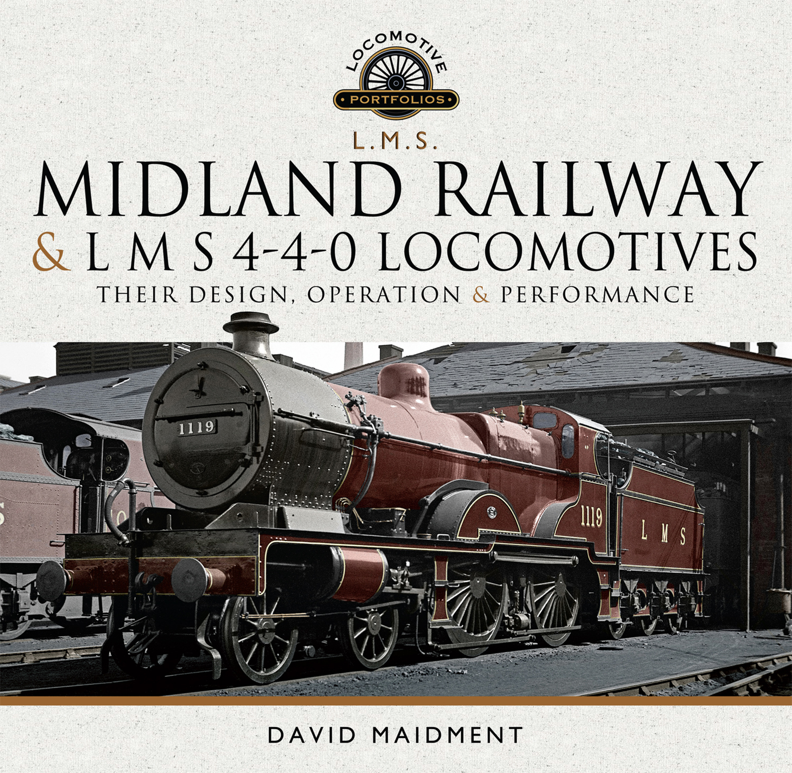 This image is the cover for the book Midland Railway and L M S 4-4-0 Locomotives