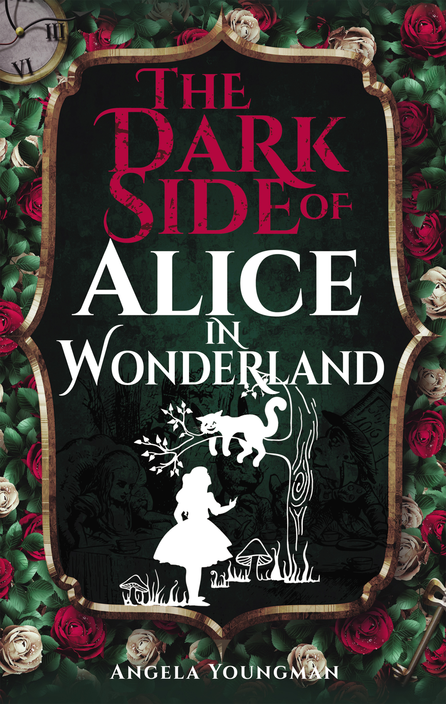 This image is the cover for the book Dark Side of Alice in Wonderland