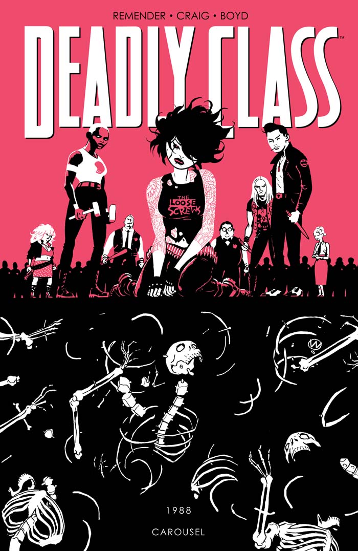 This image is the cover for the book Deadly Class Vol. 5: Carousel, Deadly Class