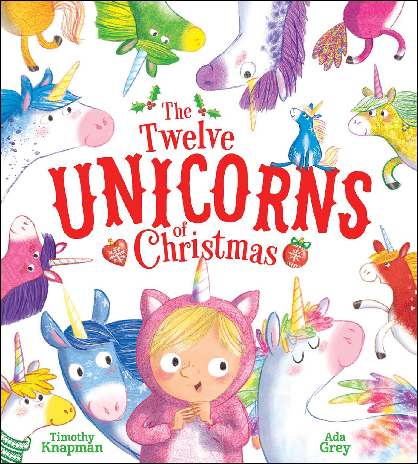 This image is the cover for the book Twelve Unicorns of Christmas