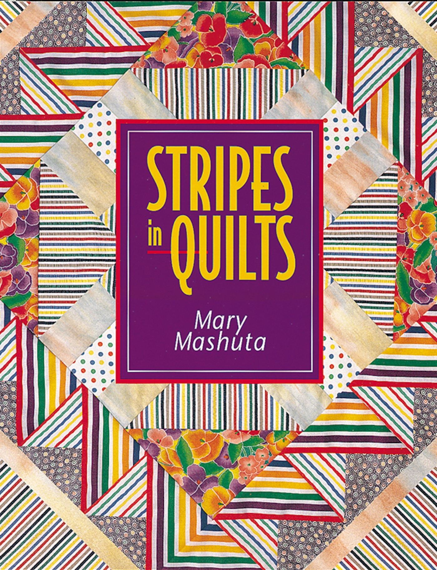 This image is the cover for the book Stripes in Quilts